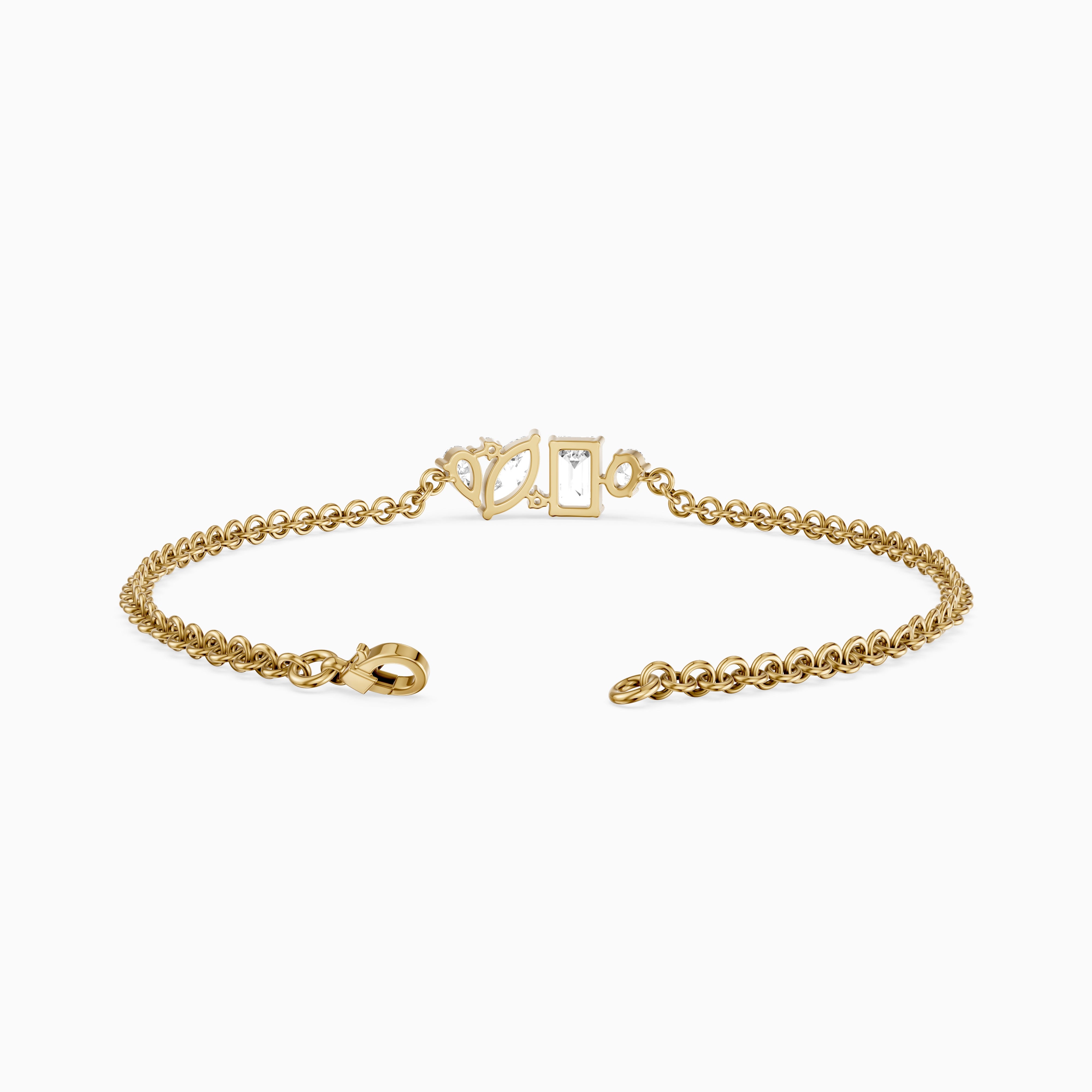 Cathal Fancy Shape Lab Grown Diamond Chain Bracelet