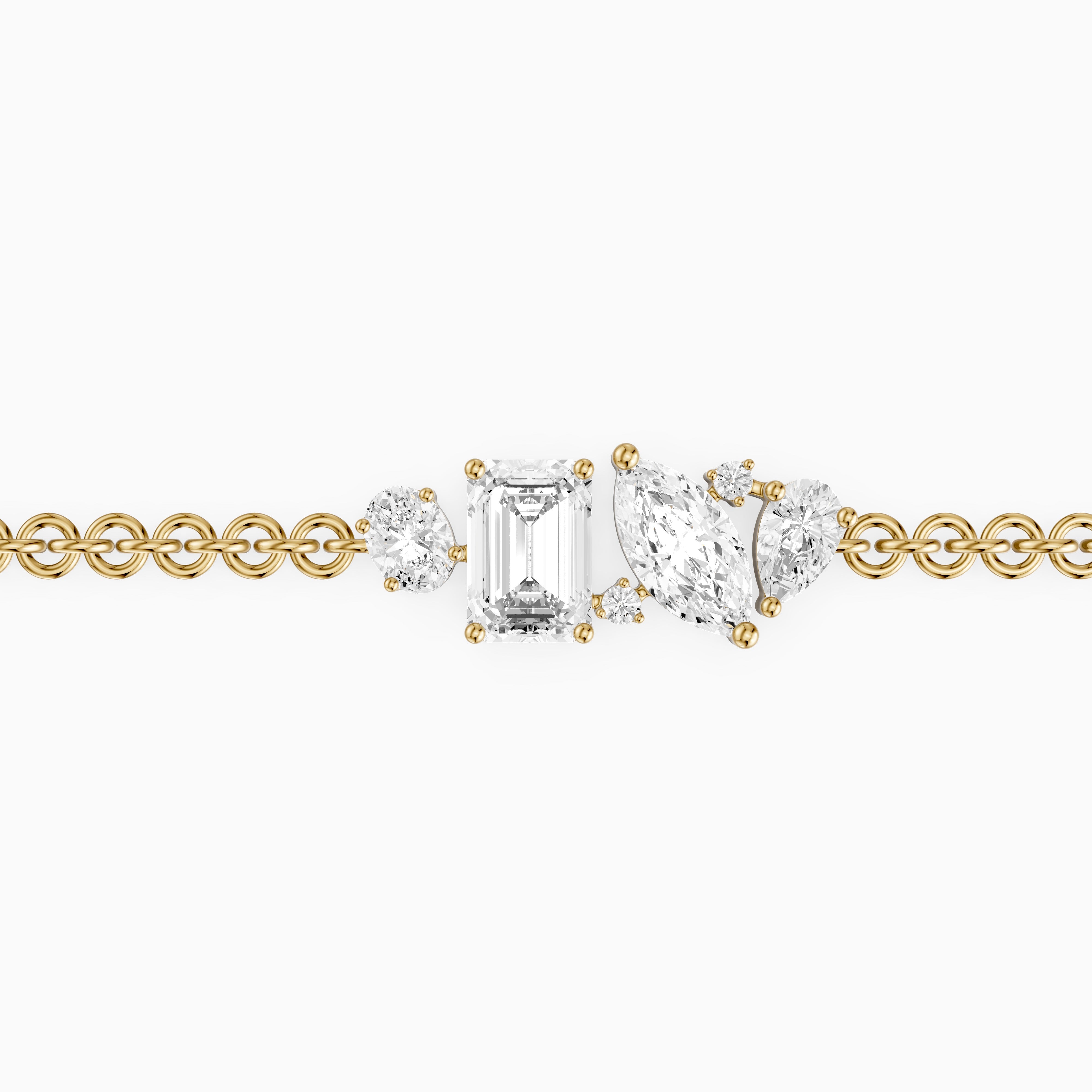 Cathal Fancy Shape Lab Grown Diamond Chain Bracelet