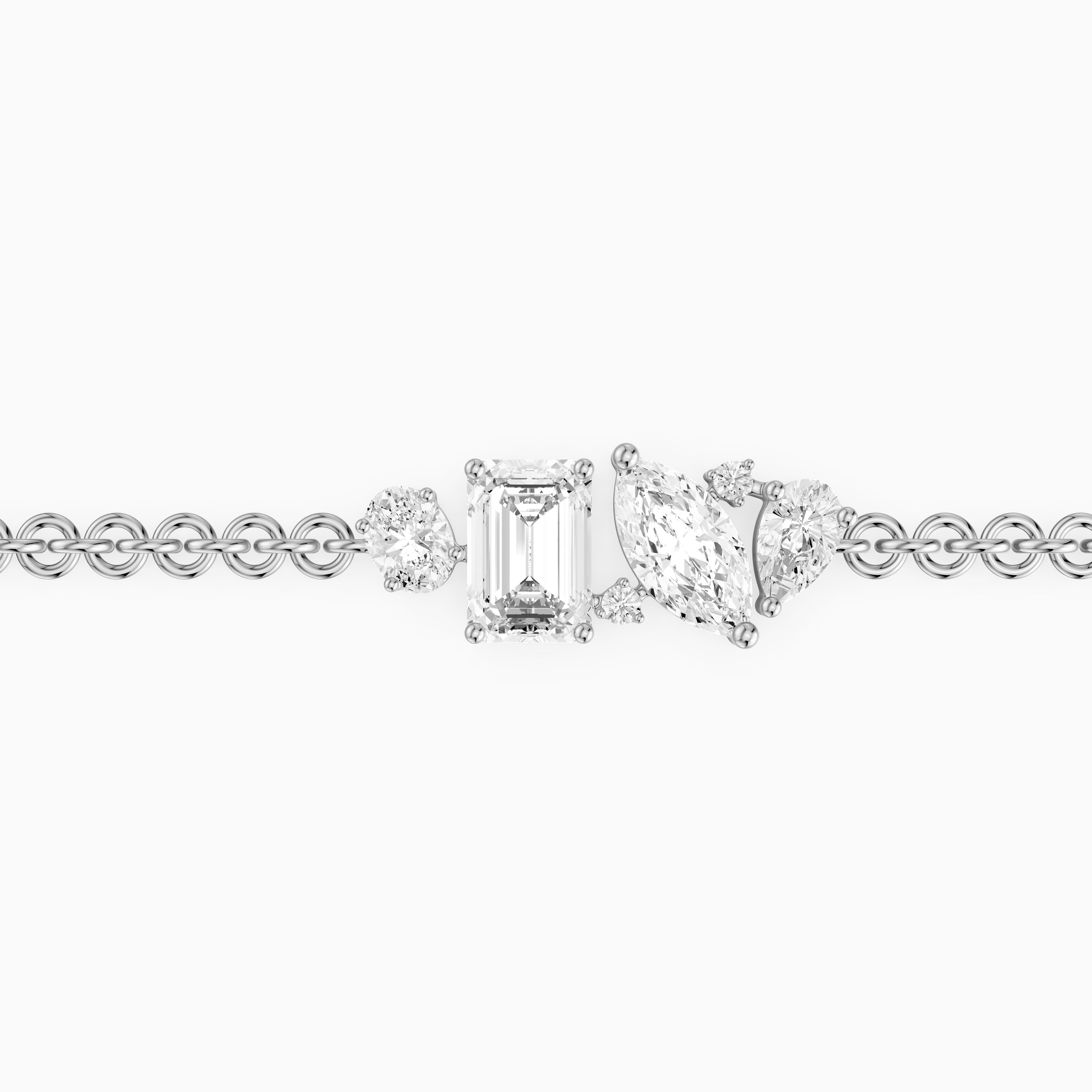 Cathal Fancy Shape Lab Grown Diamond Chain Bracelet