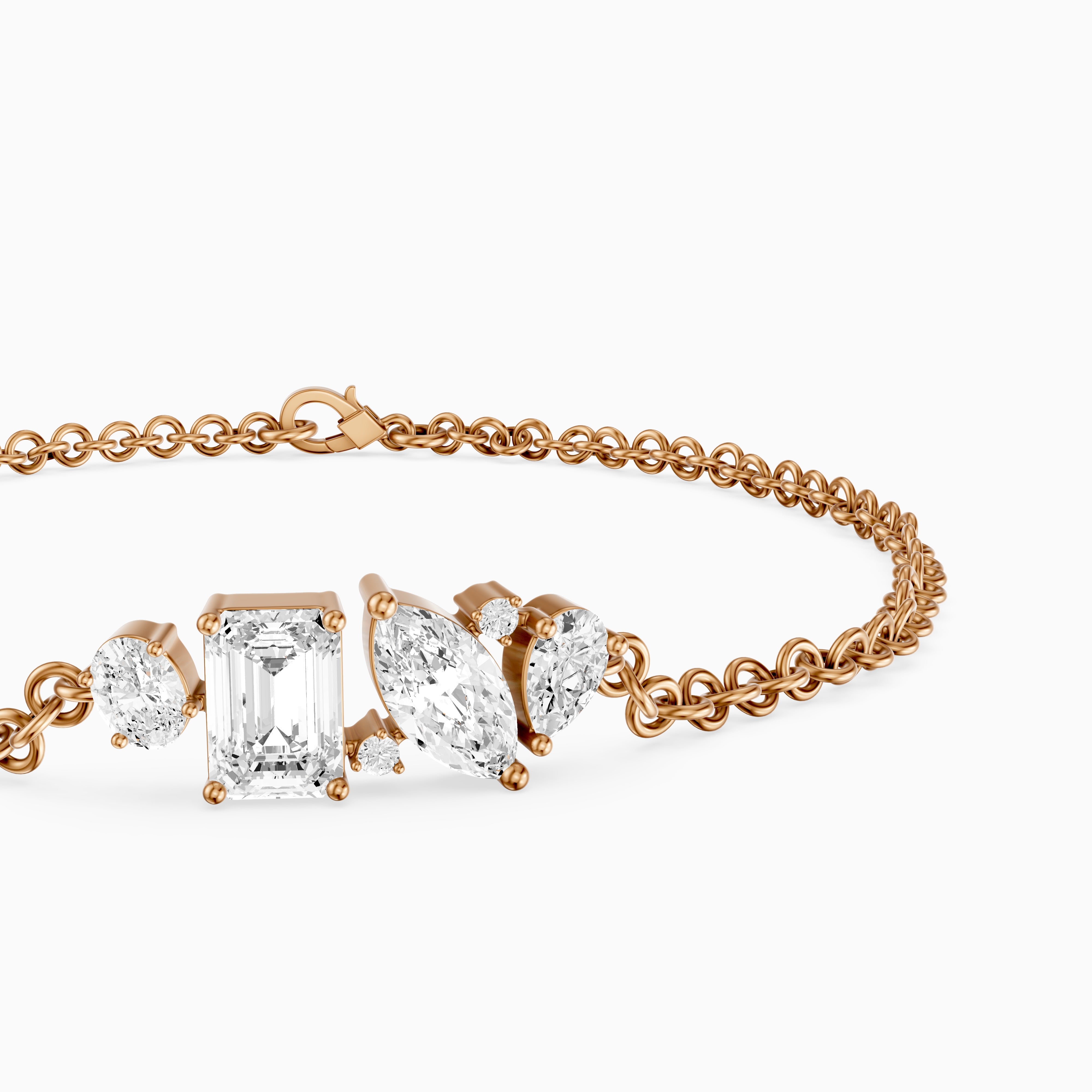 Cathal Fancy Shape Lab Grown Diamond Chain Bracelet