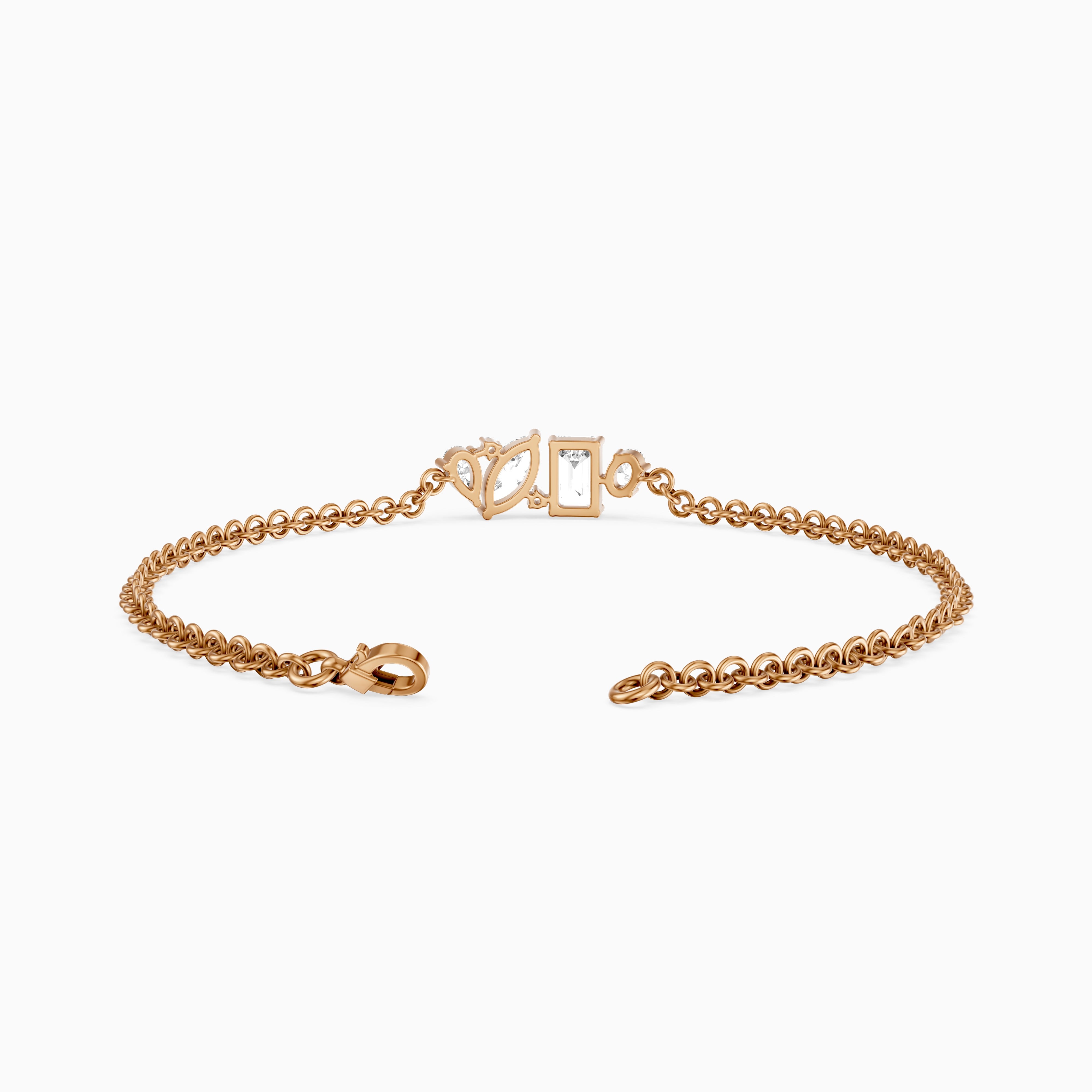 Cathal Fancy Shape Lab Grown Diamond Chain Bracelet