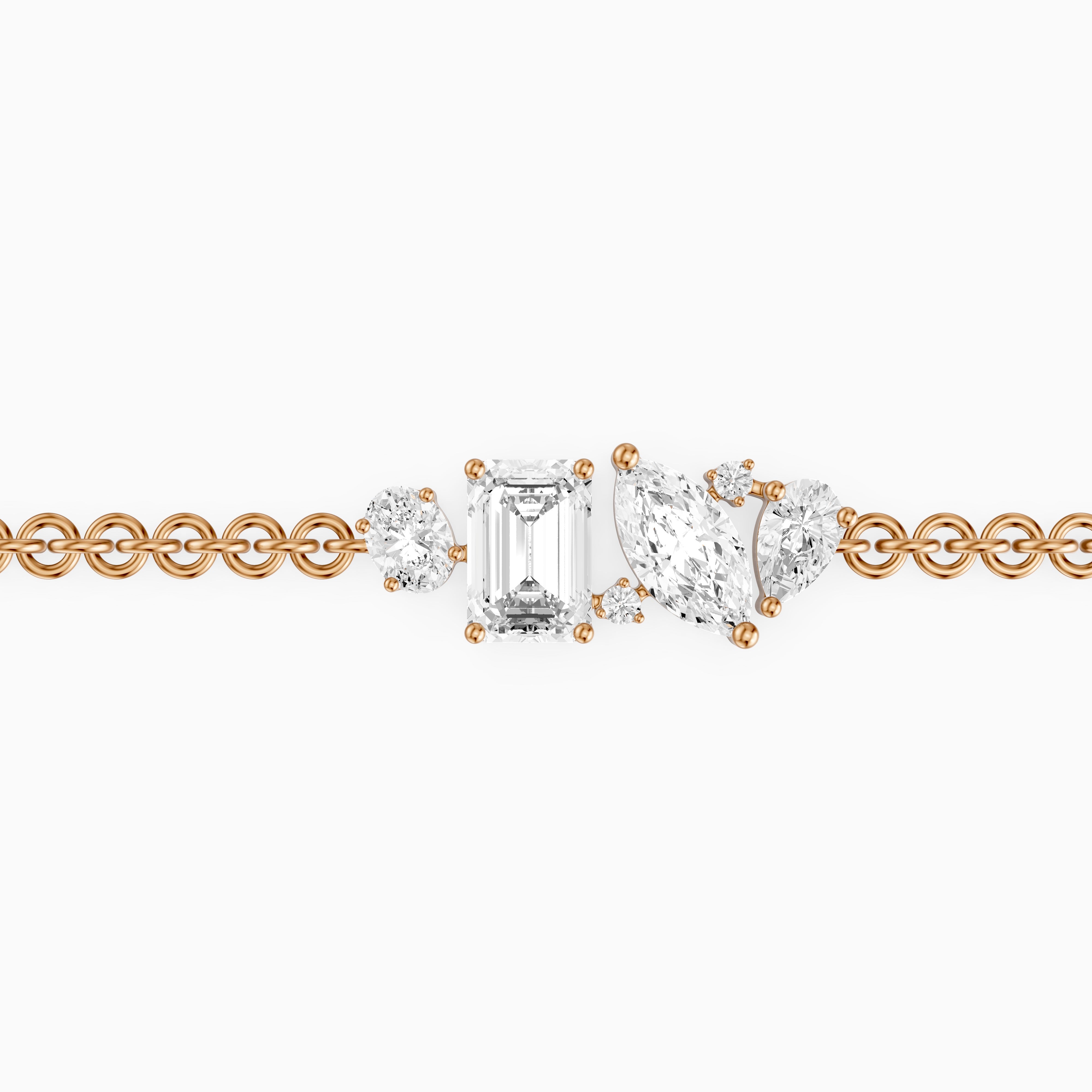 Cathal Fancy Shape Lab Grown Diamond Chain Bracelet