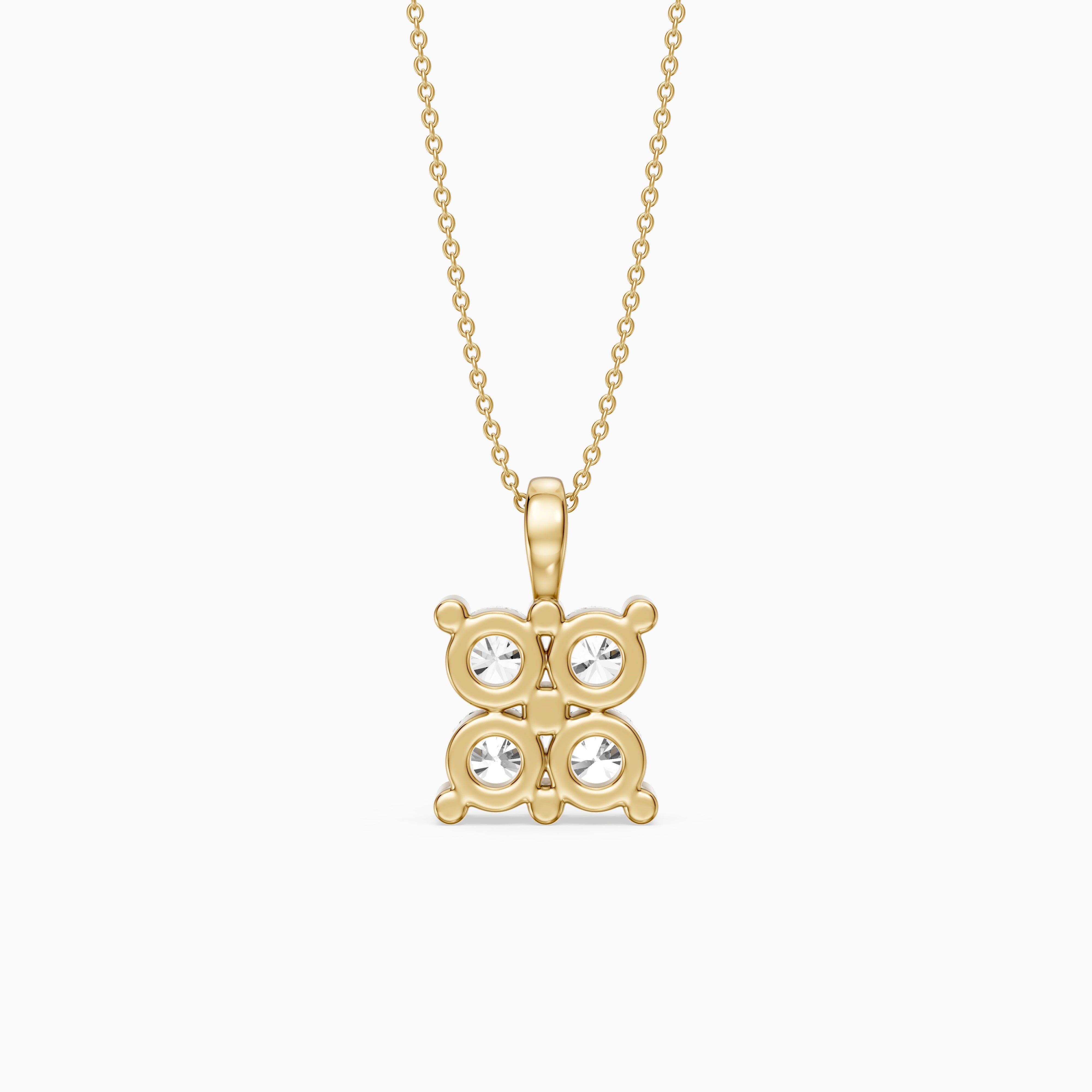 Alayna Floral Cluster Round Lab Grown Diamond Pendant