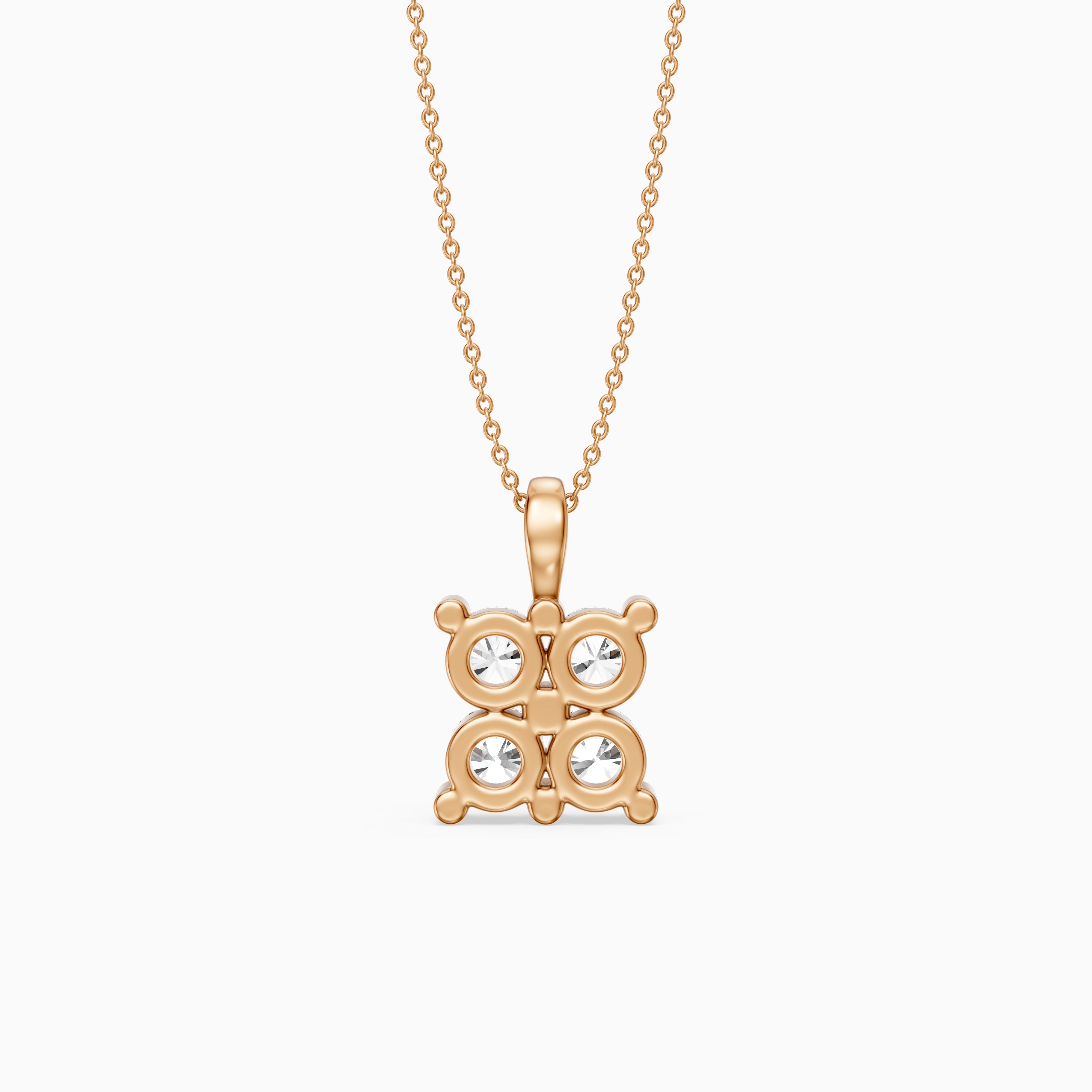 Alayna Floral Cluster Round Lab Grown Diamond Pendant