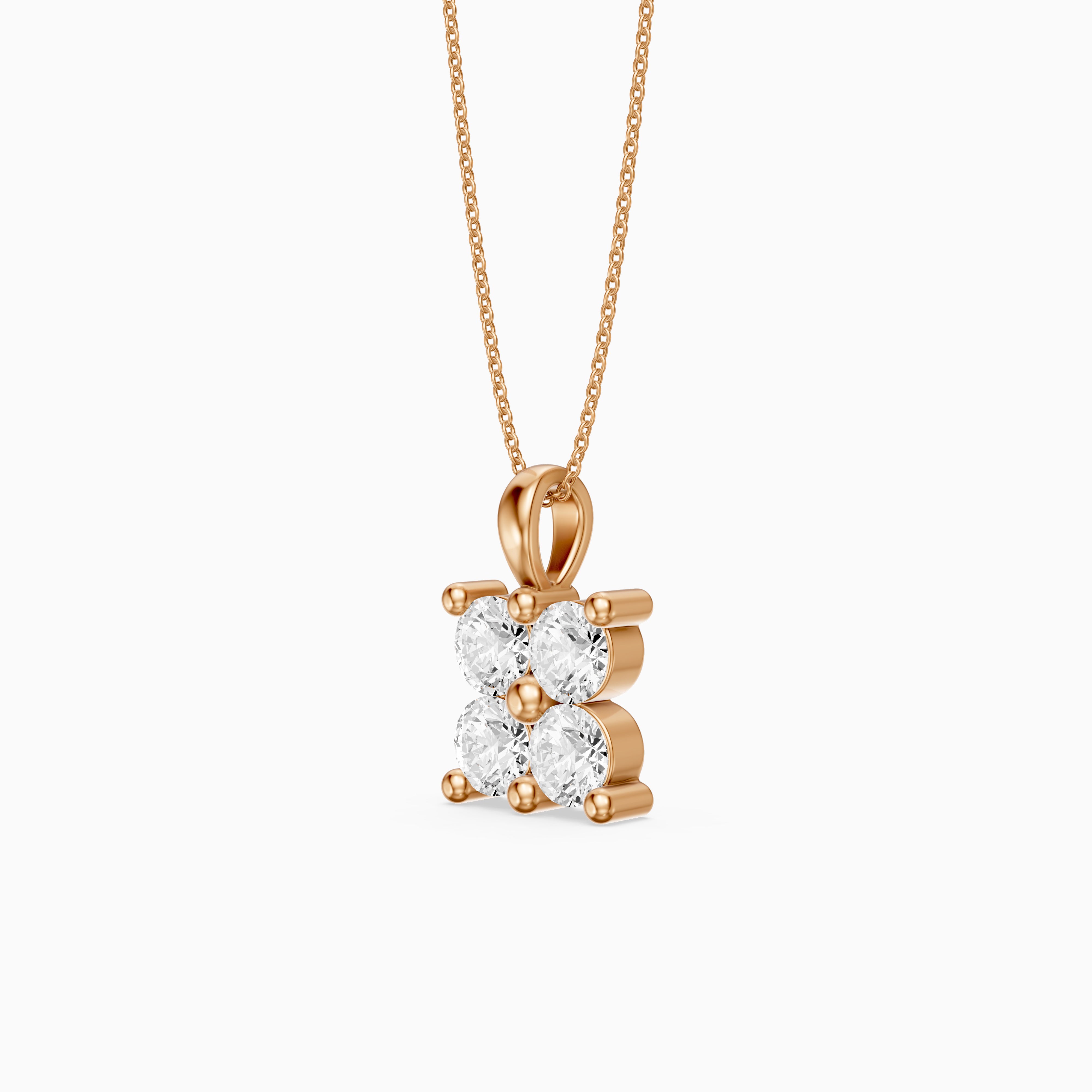Alayna Floral Cluster Round Lab Grown Diamond Pendant
