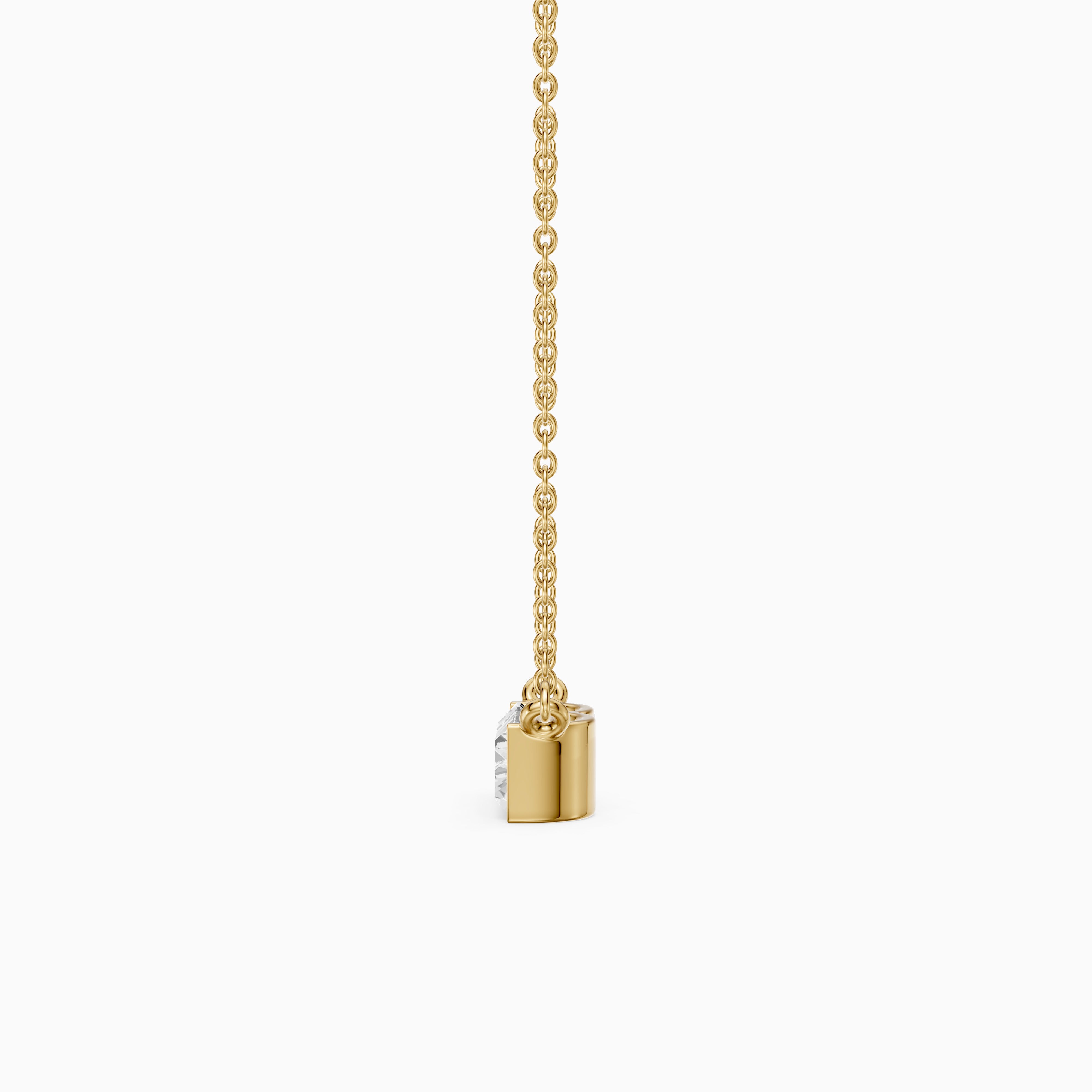 Lorelai Baguette Lab Grown Diamond East West Solitaire Pendant