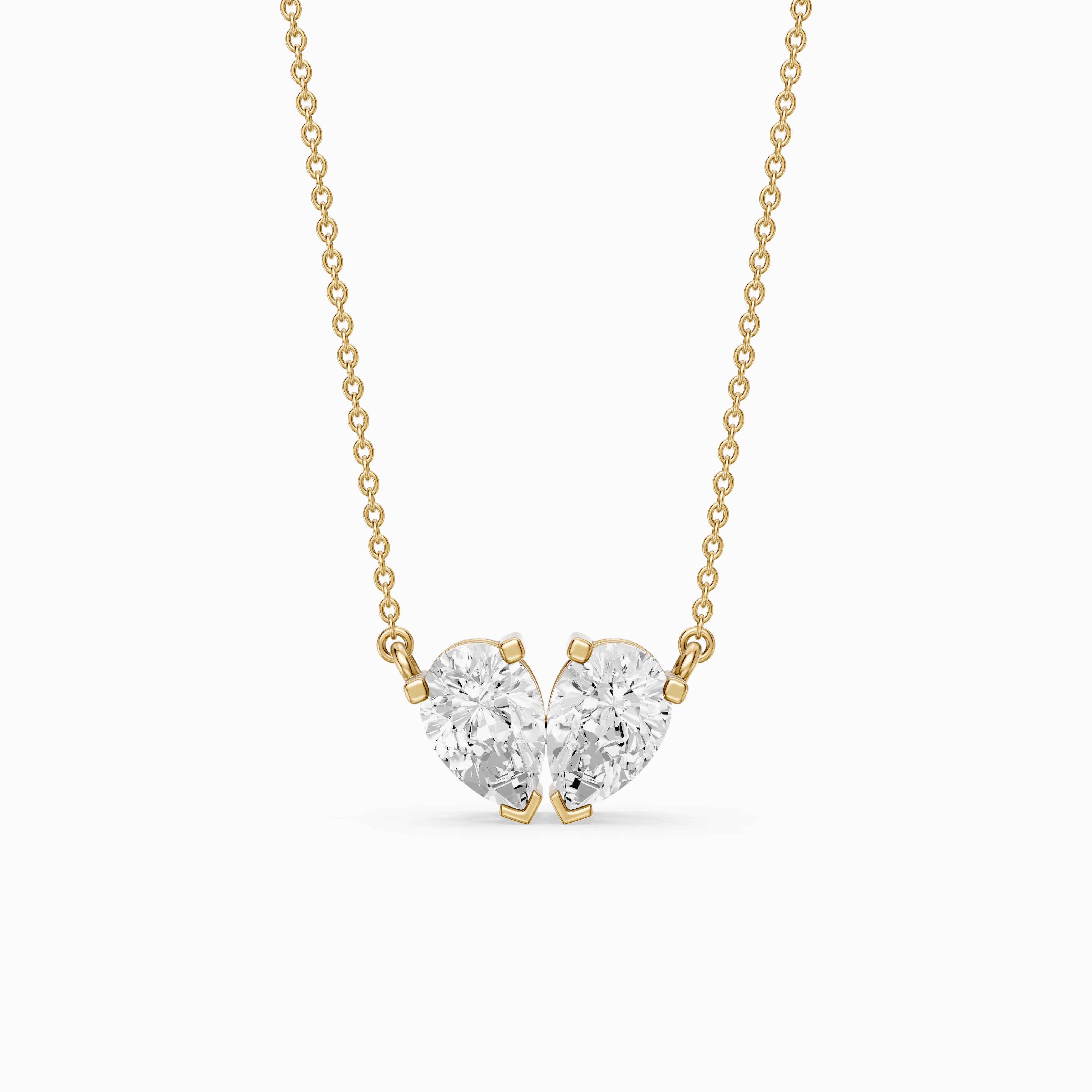 Priscilla Twin Pear Lab Grown Diamond Pendant