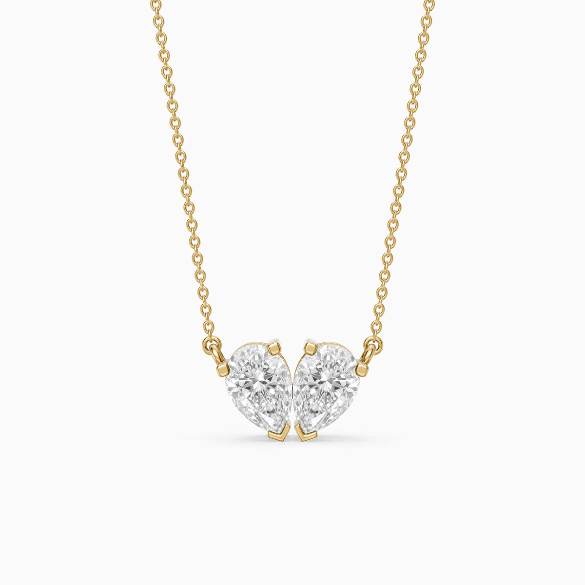 Priscilla Twin Pear Lab Grown Diamond Pendant