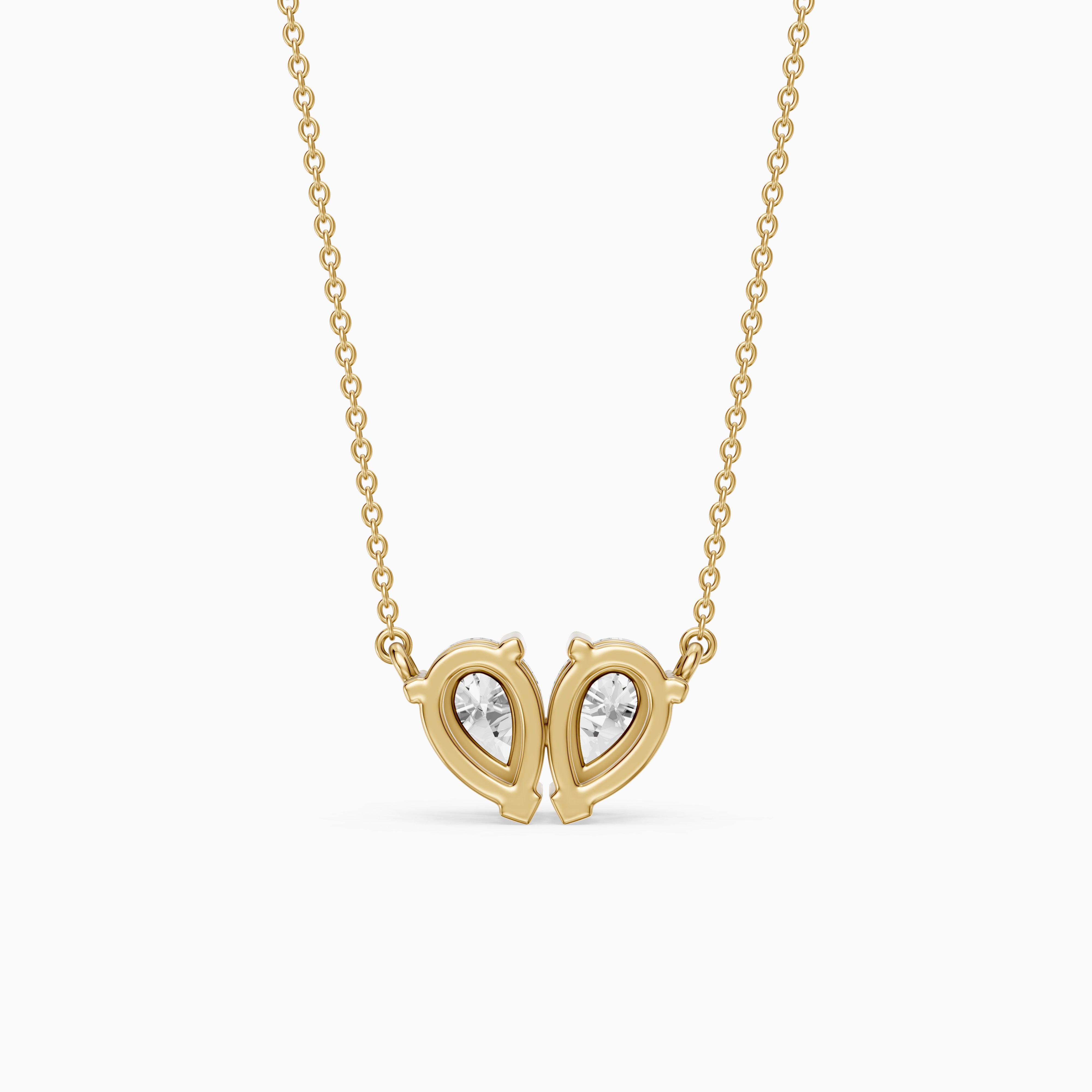 Priscilla Twin Pear Lab Grown Diamond Pendant