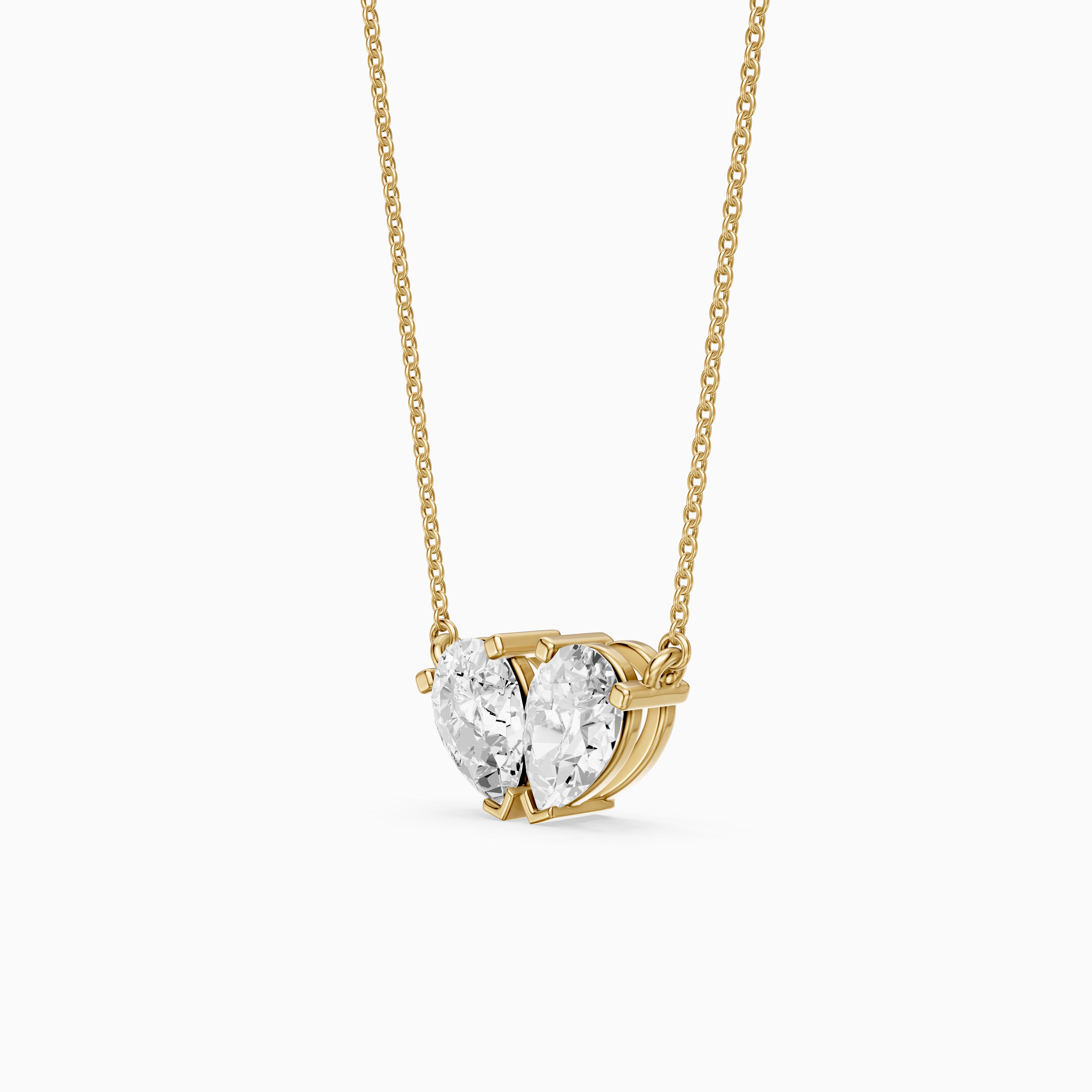 Priscilla Twin Pear Lab Grown Diamond Pendant