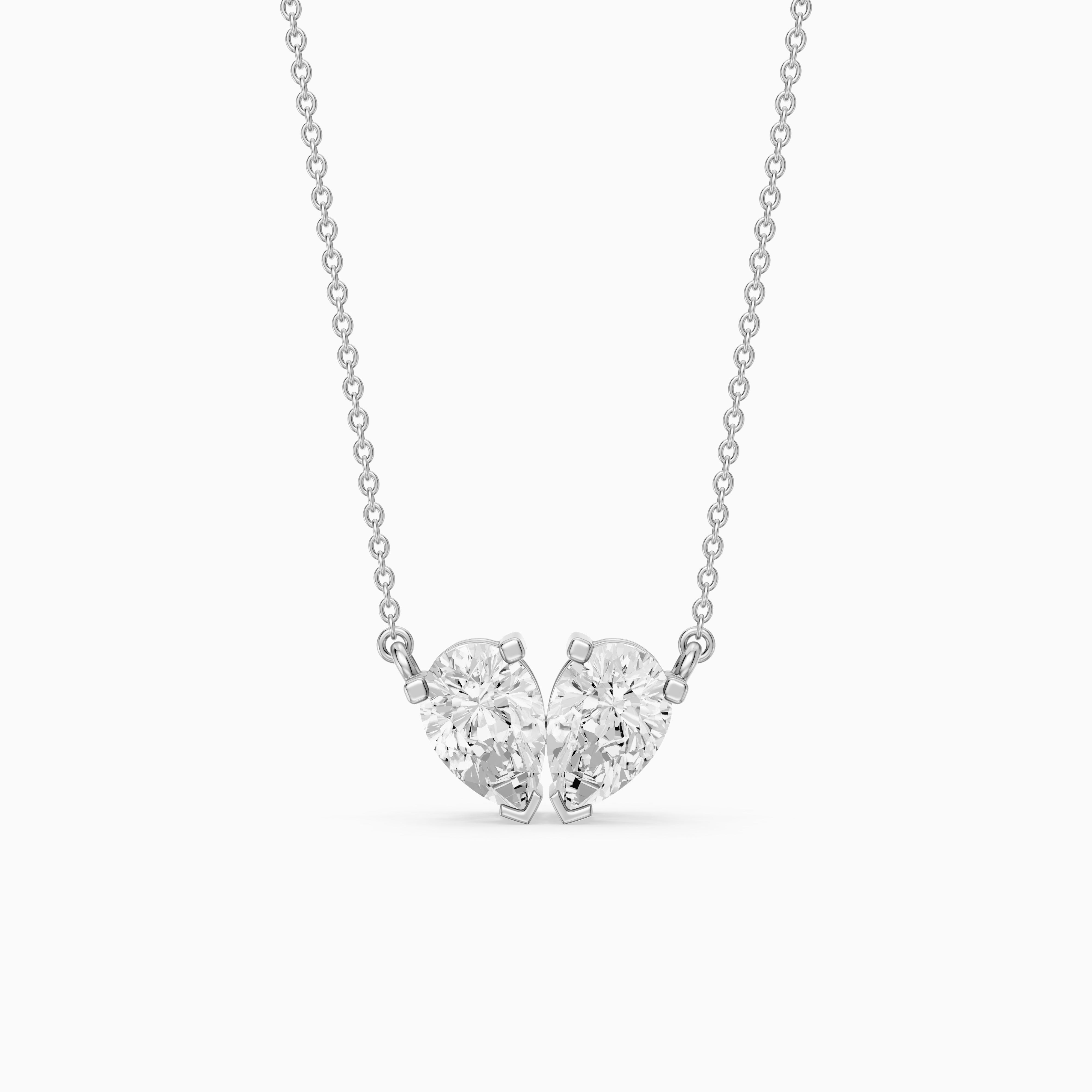 Priscilla Twin Pear Lab Grown Diamond Pendant