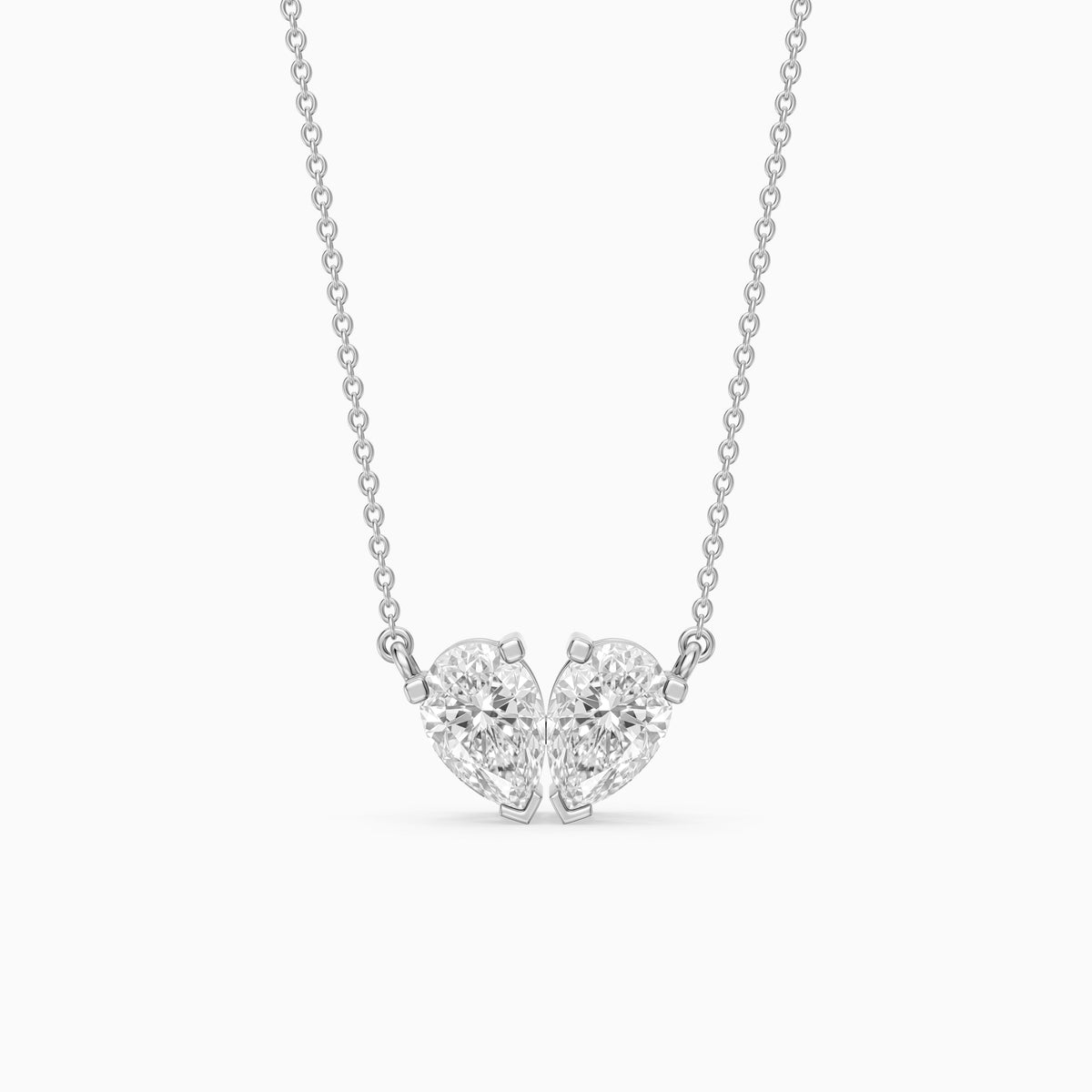 Priscilla Twin Pear Lab Grown Diamond Pendant