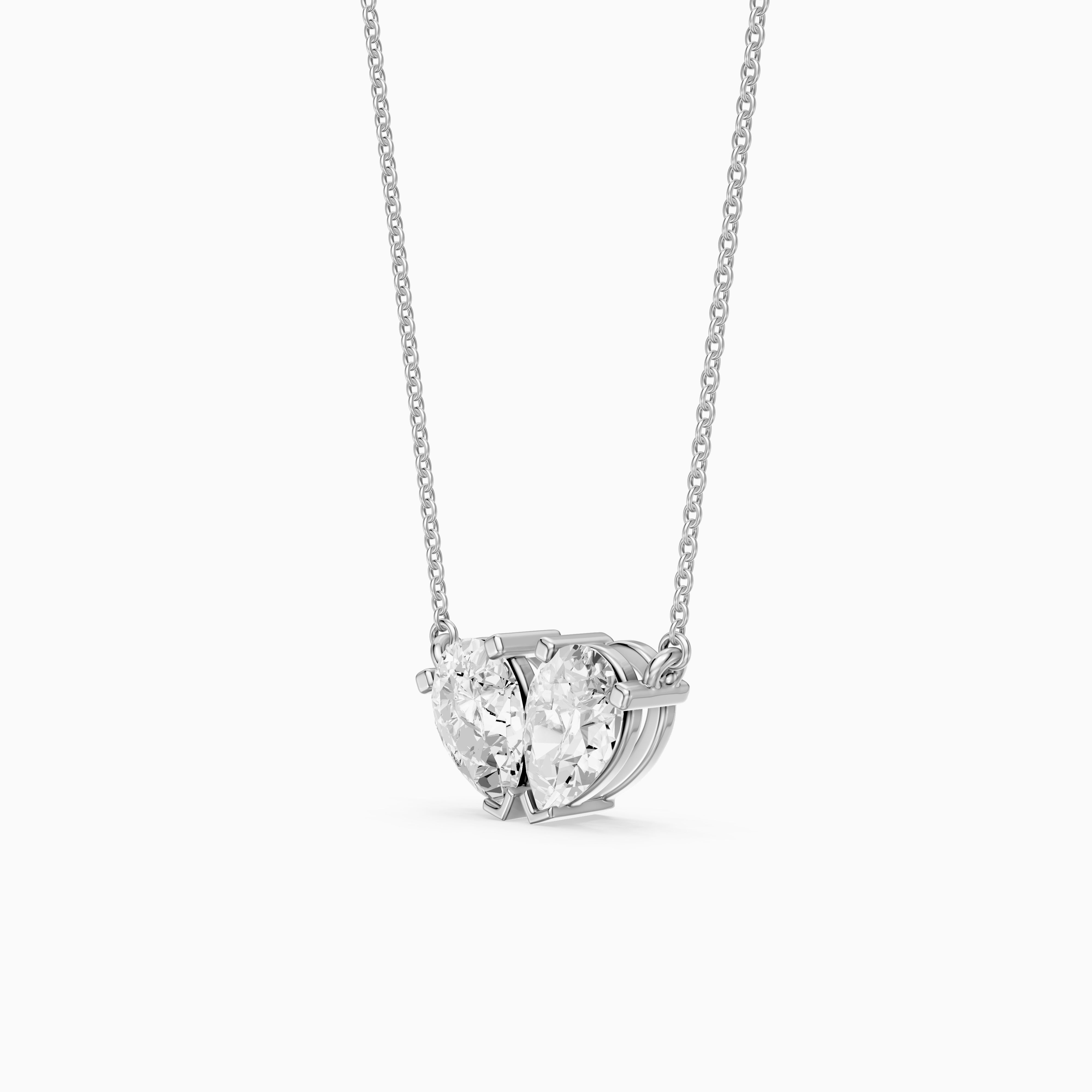 Priscilla Twin Pear Lab Grown Diamond Pendant