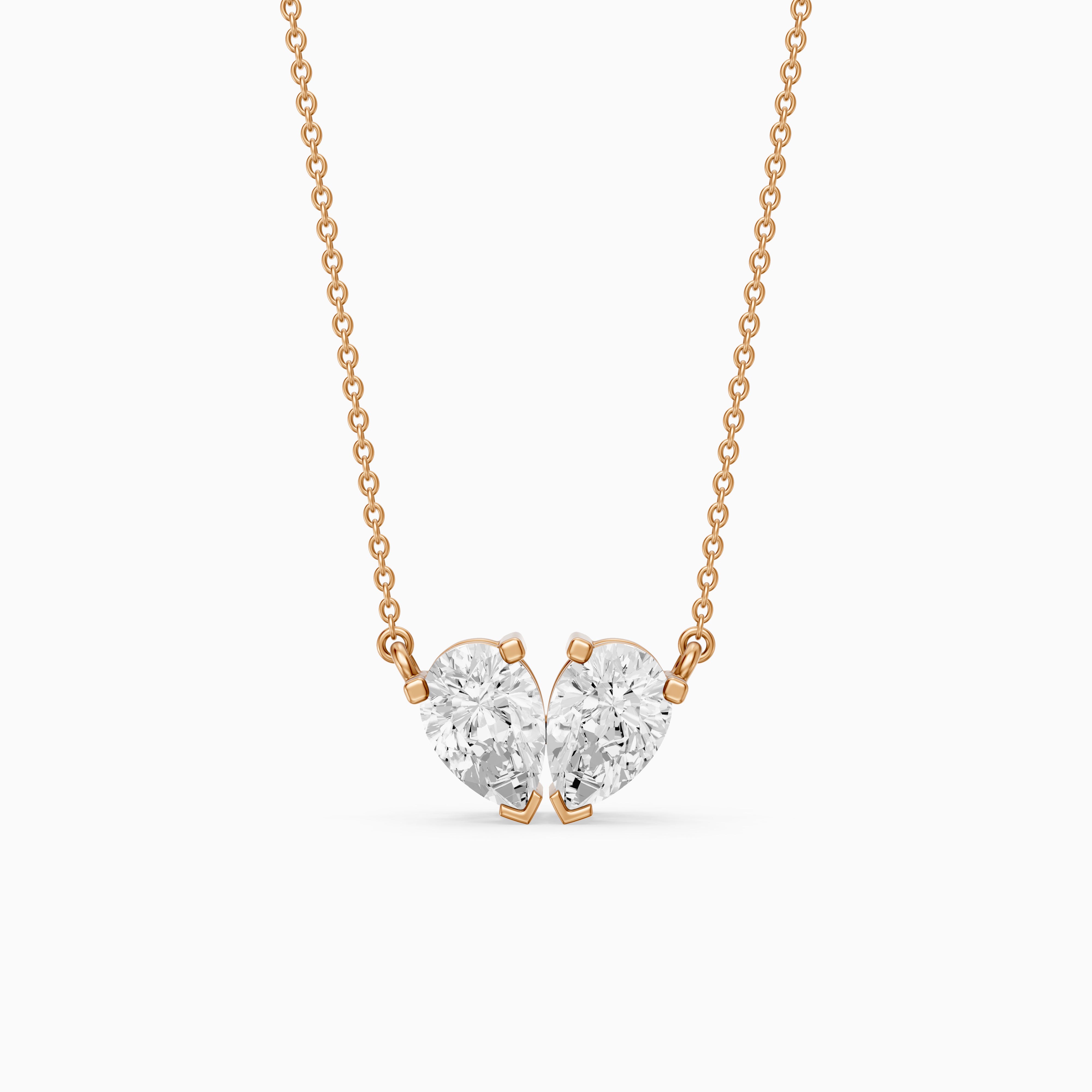 Priscilla Twin Pear Lab Grown Diamond Pendant