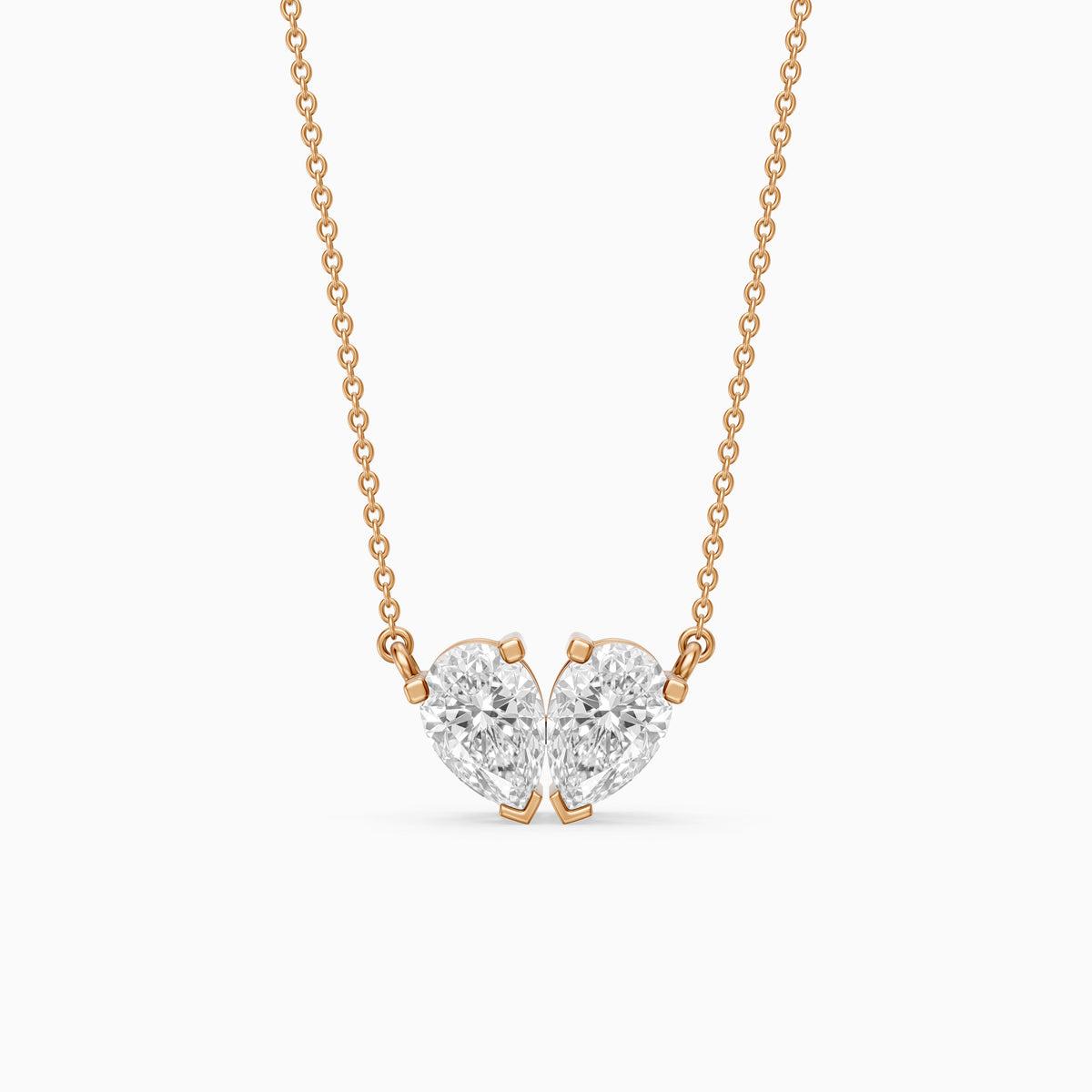 Priscilla Twin Pear Lab Grown Diamond Pendant