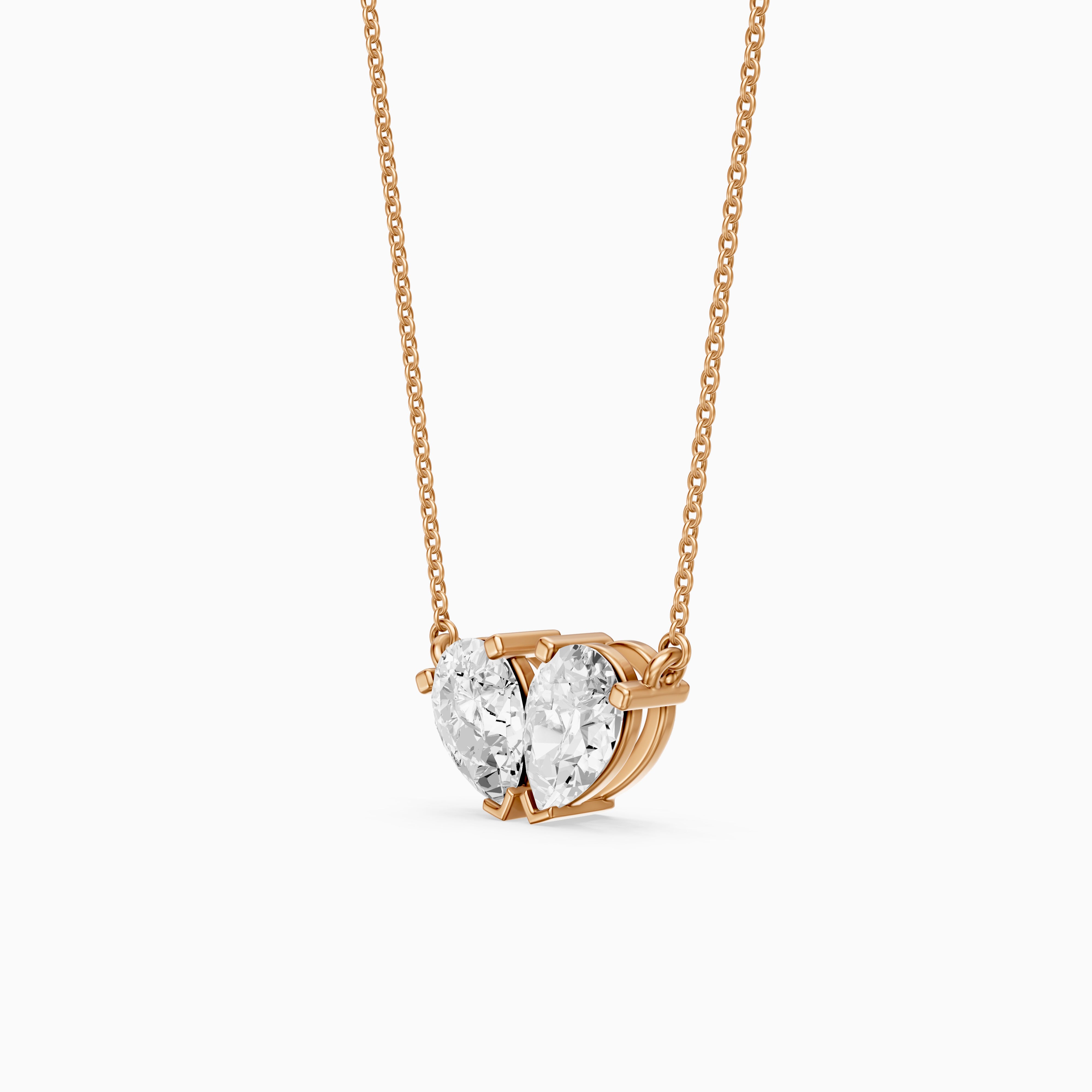 Priscilla Twin Pear Lab Grown Diamond Pendant