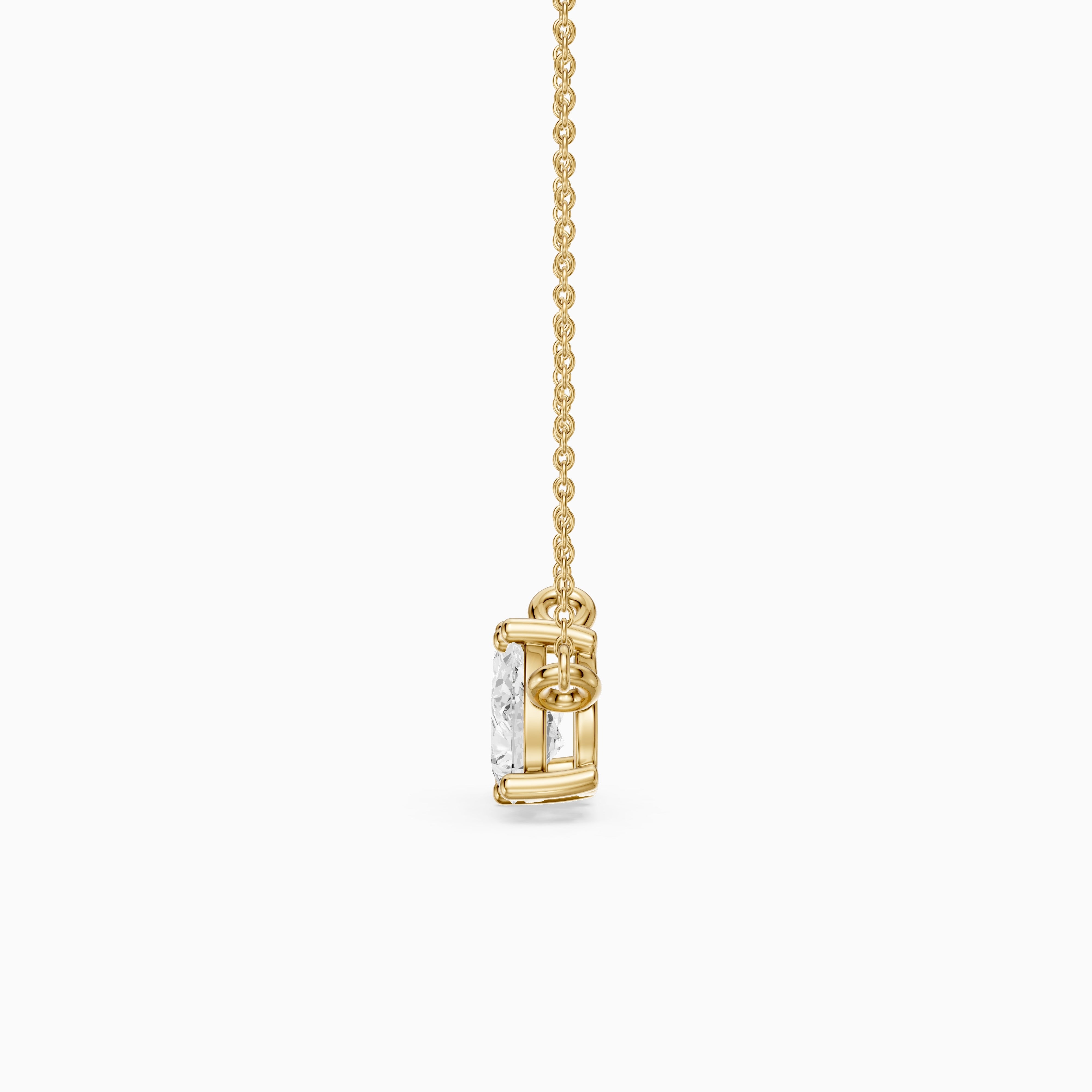 Anaya Radiant and Pear Lab Grown Diamond Toi et Moi Pendant