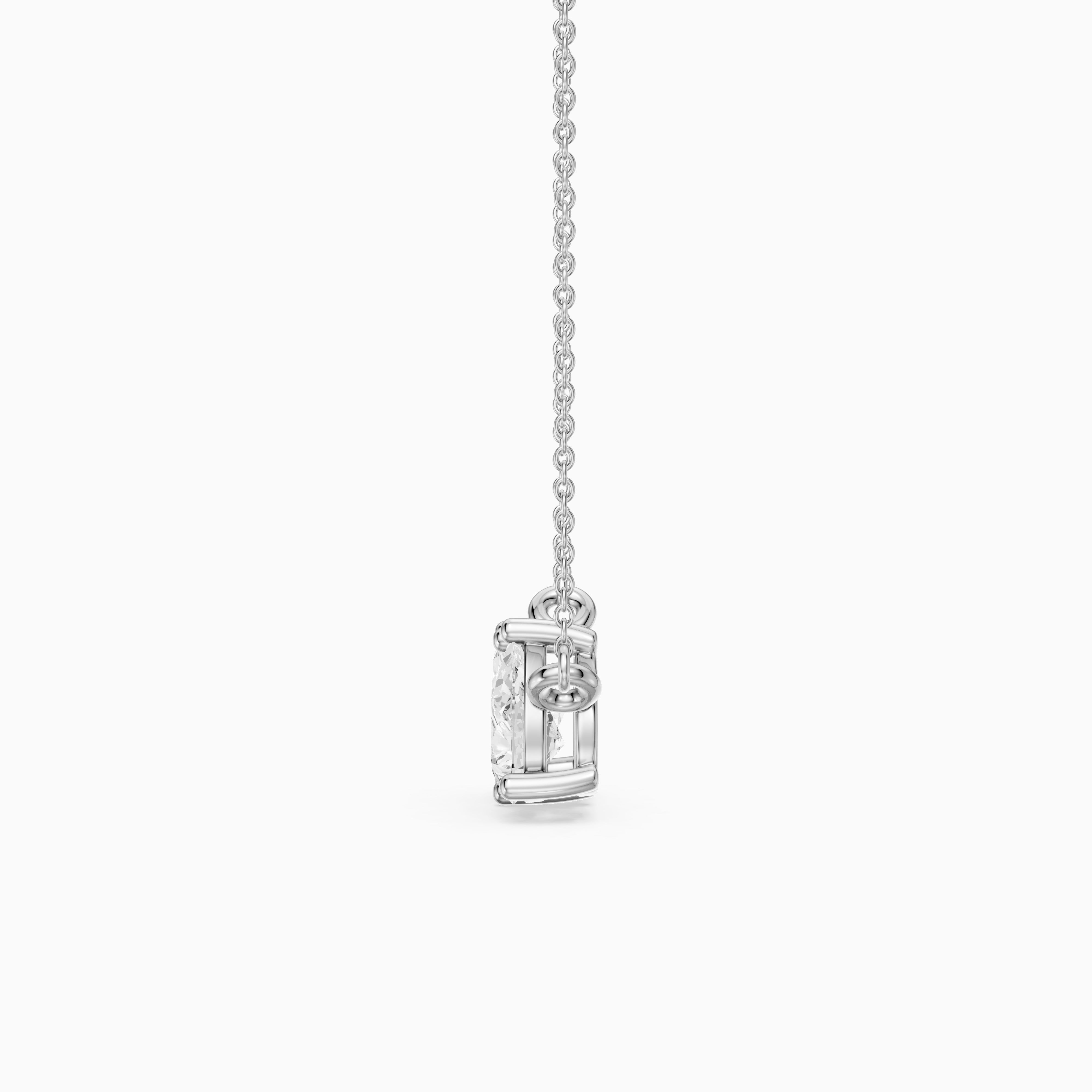 Anaya Radiant and Pear Lab Grown Diamond Toi et Moi Pendant