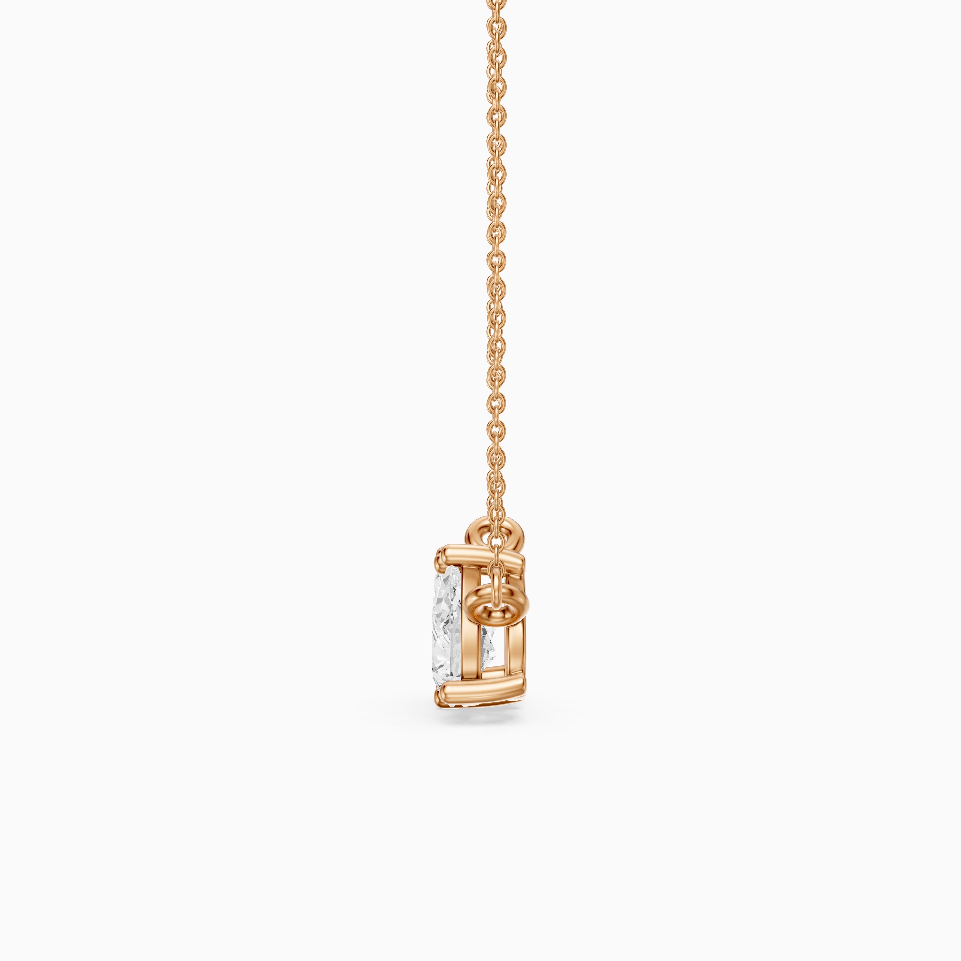 Anaya Radiant and Pear Lab Grown Diamond Toi et Moi Pendant