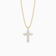 Aisha Cross Round Lab Grown Diamond Pendant