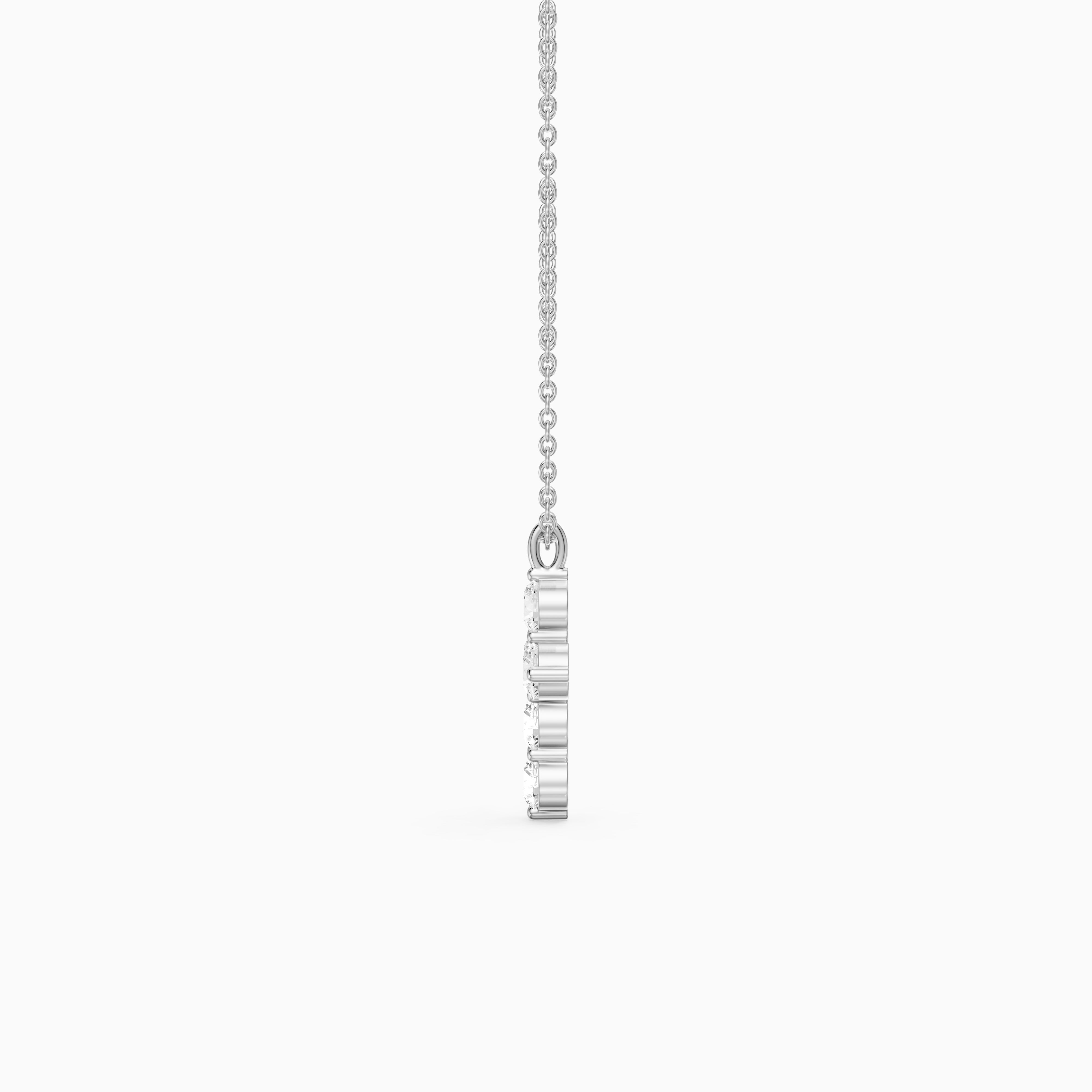 Aisha Cross Round Lab Grown Diamond Pendant