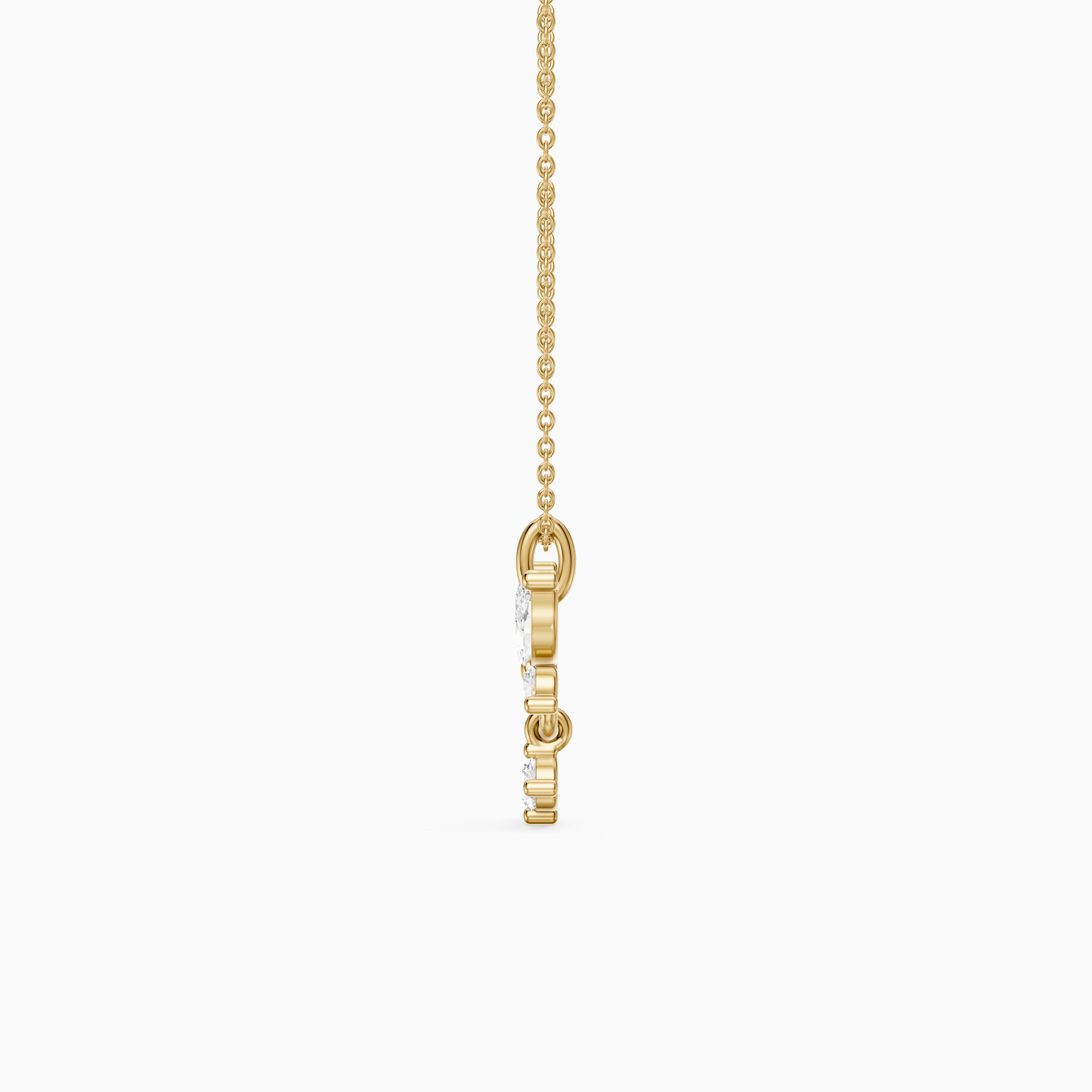 Miley Butterfly Inspired Marquise and Round Lab Grown Diamond Pendant