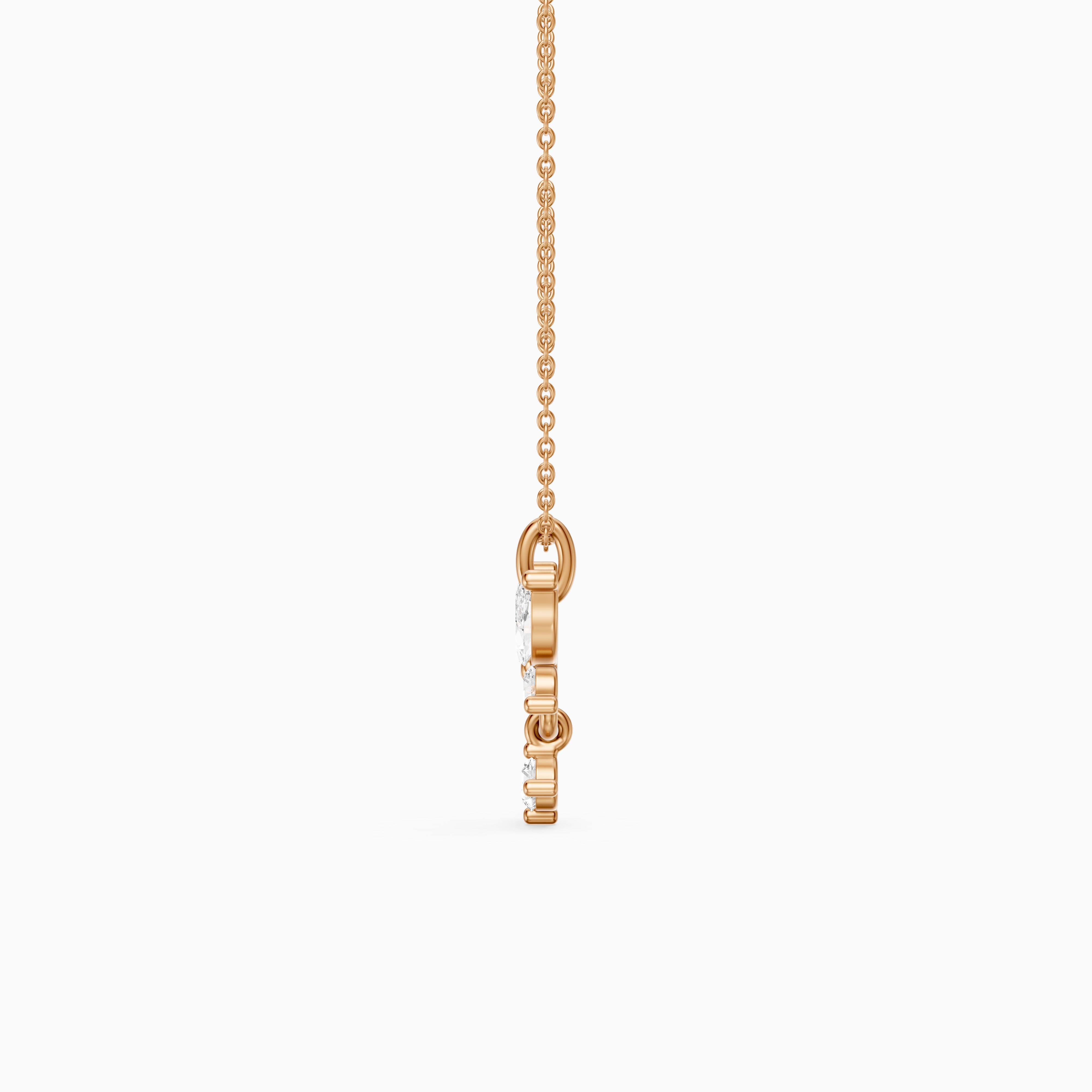 Miley Butterfly Inspired Marquise and Round Lab Grown Diamond Pendant