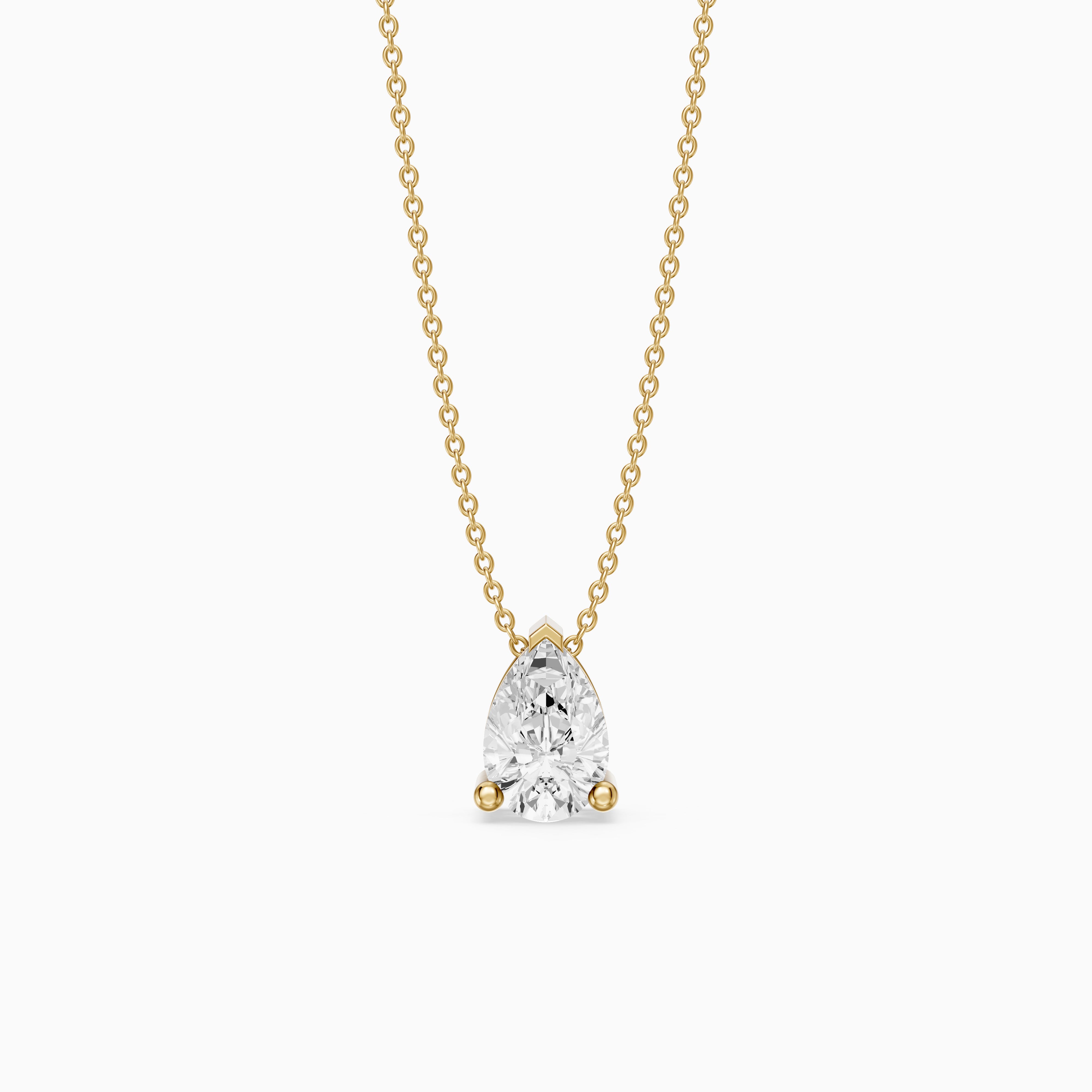 Heidi Pear Shape Lab Grown Diamond Solitaire Pendant