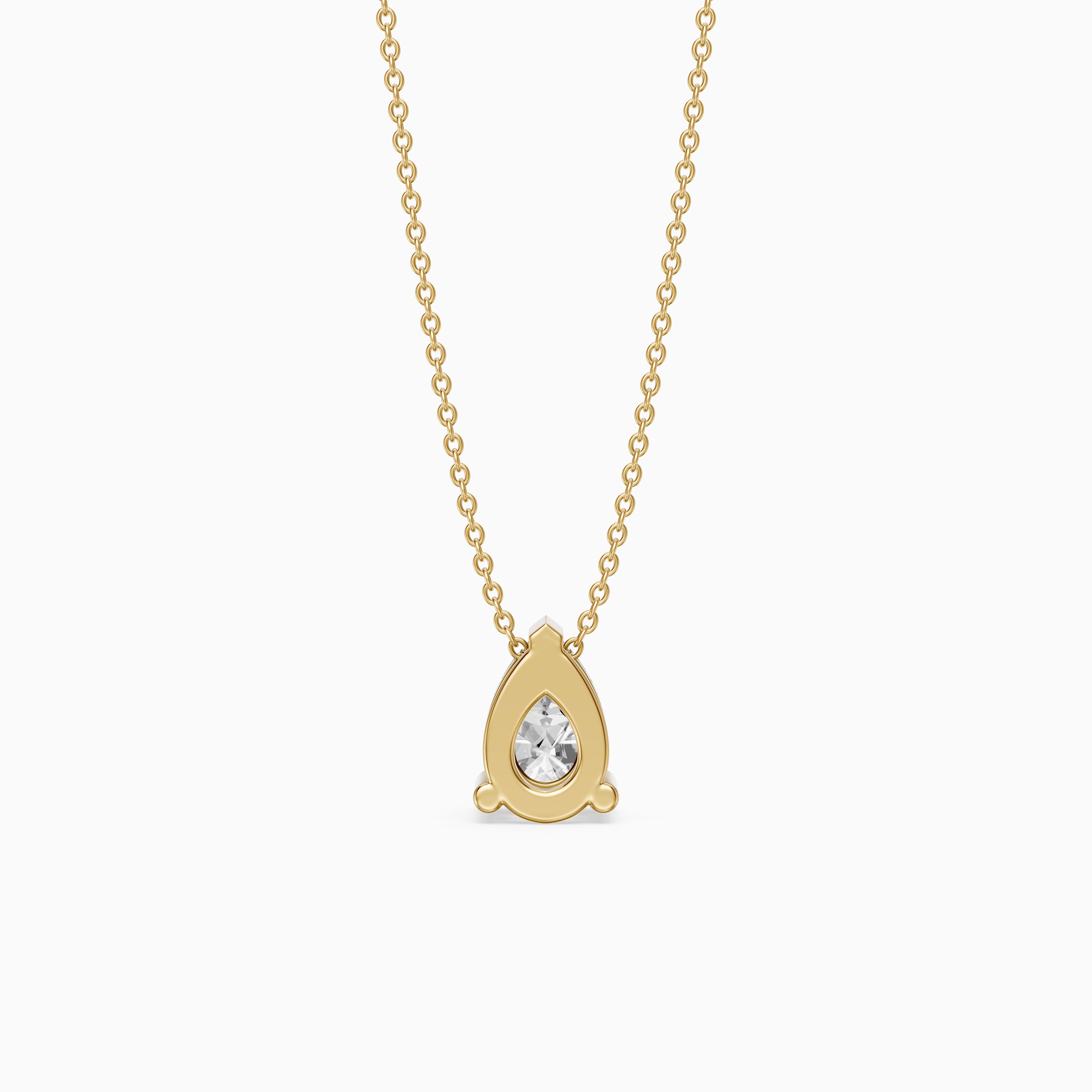 Heidi Pear Shape Lab Grown Diamond Solitaire Pendant