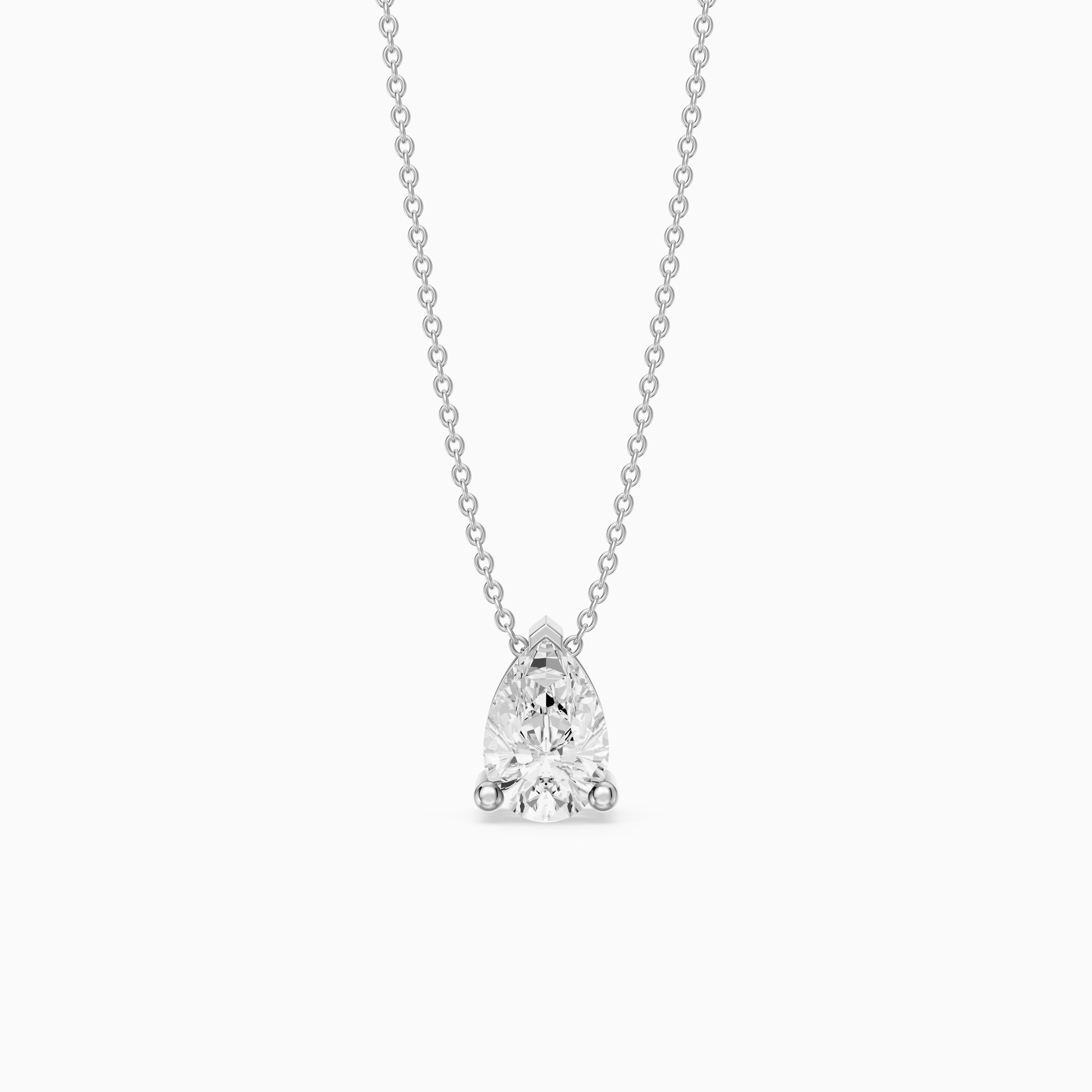 Heidi Pear Shape Lab Grown Diamond Solitaire Pendant