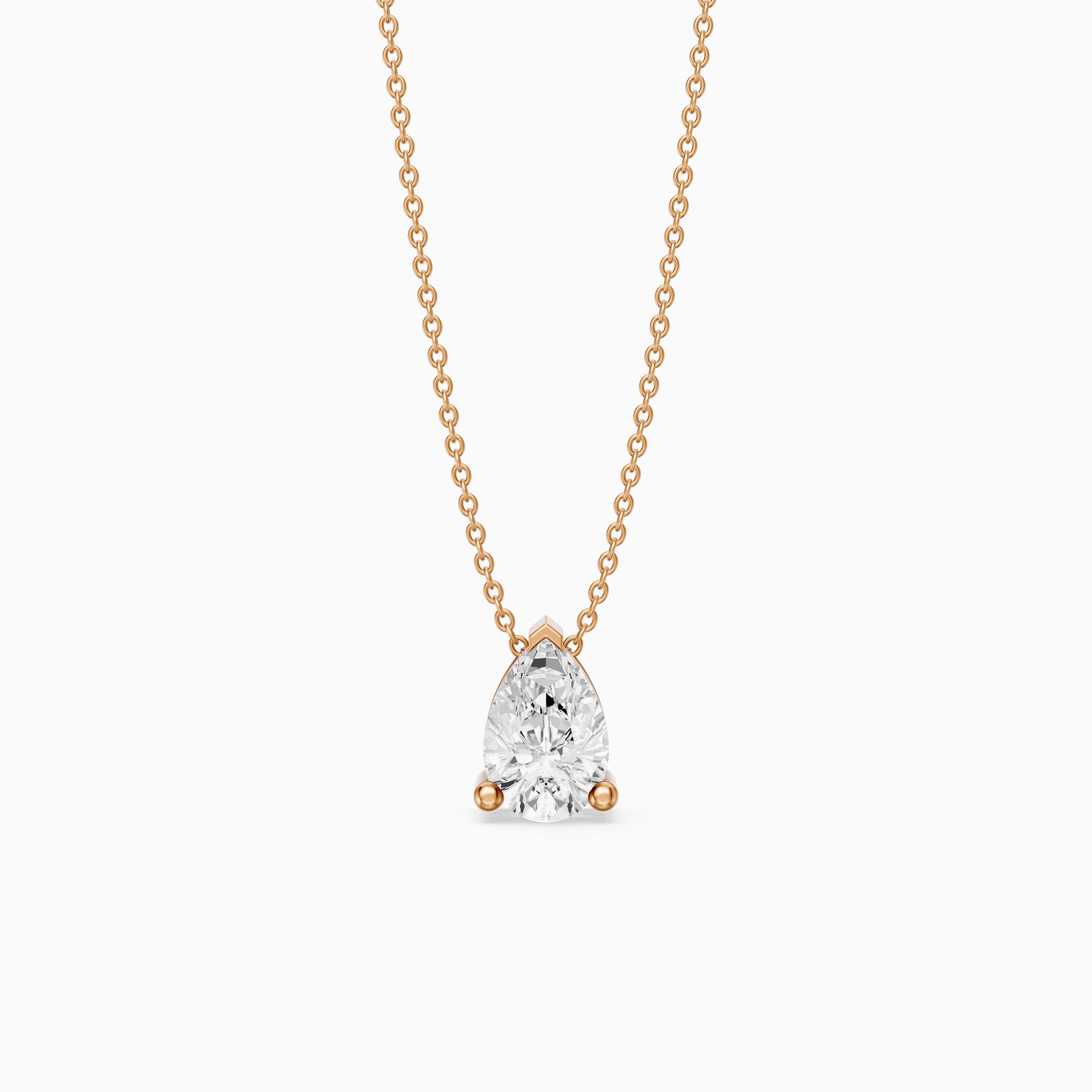 Heidi Pear Shape Lab Grown Diamond Solitaire Pendant