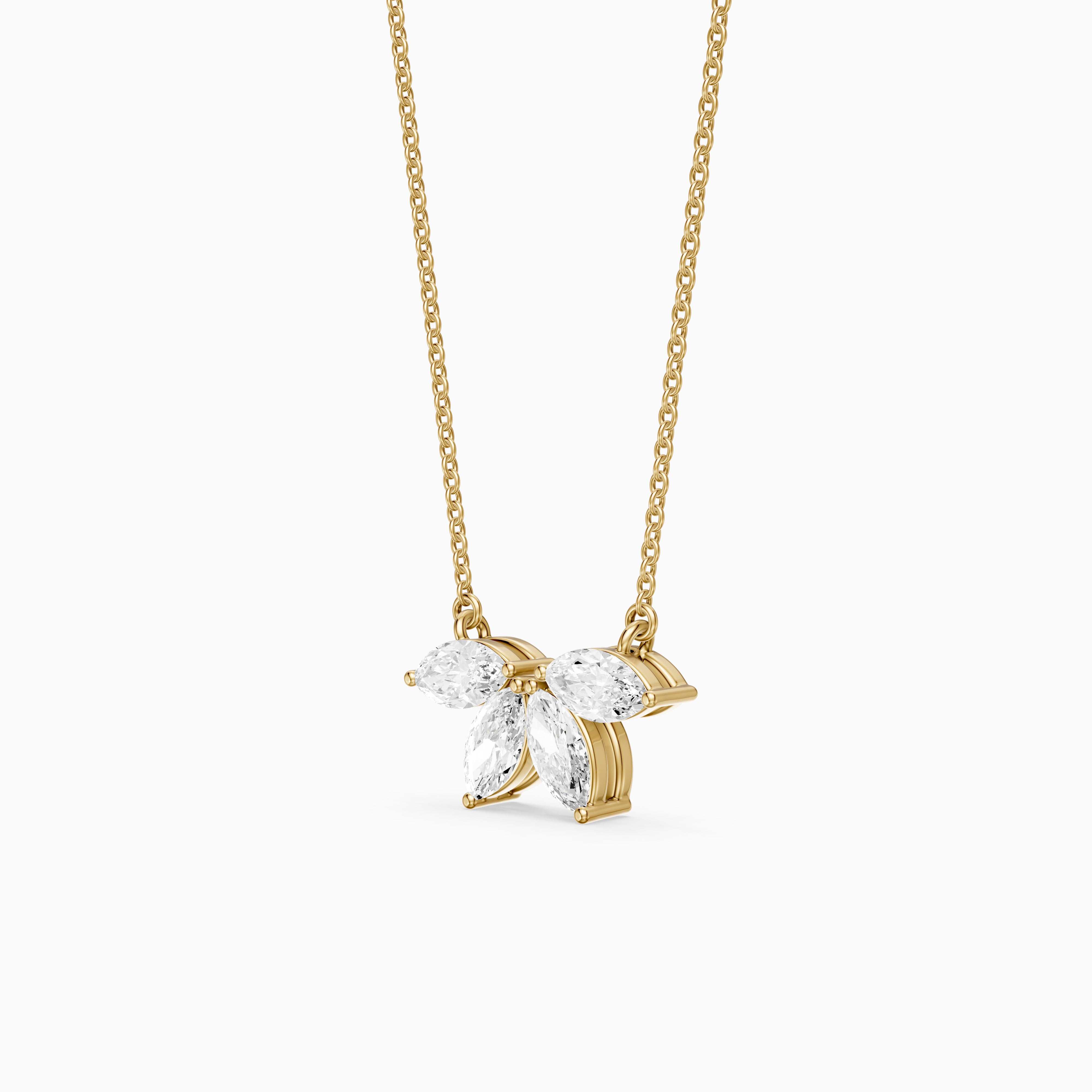 Annabelle Marquise Lab Grown Diamond Cluster Pendant