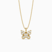 Ryleigh Round Lab Grown Diamond Butterfly Pendant