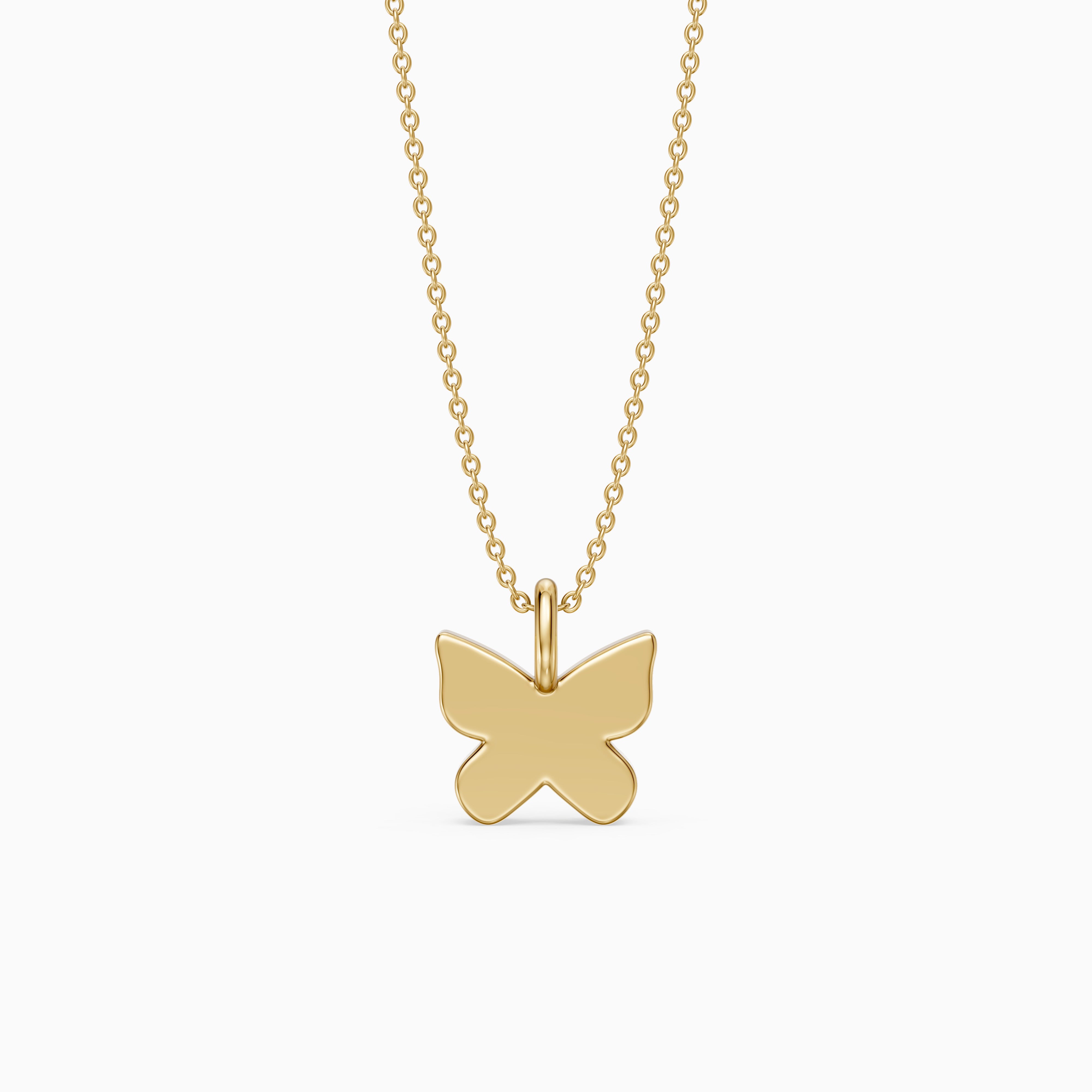 Ryleigh Round Lab Grown Diamond Butterfly Pendant