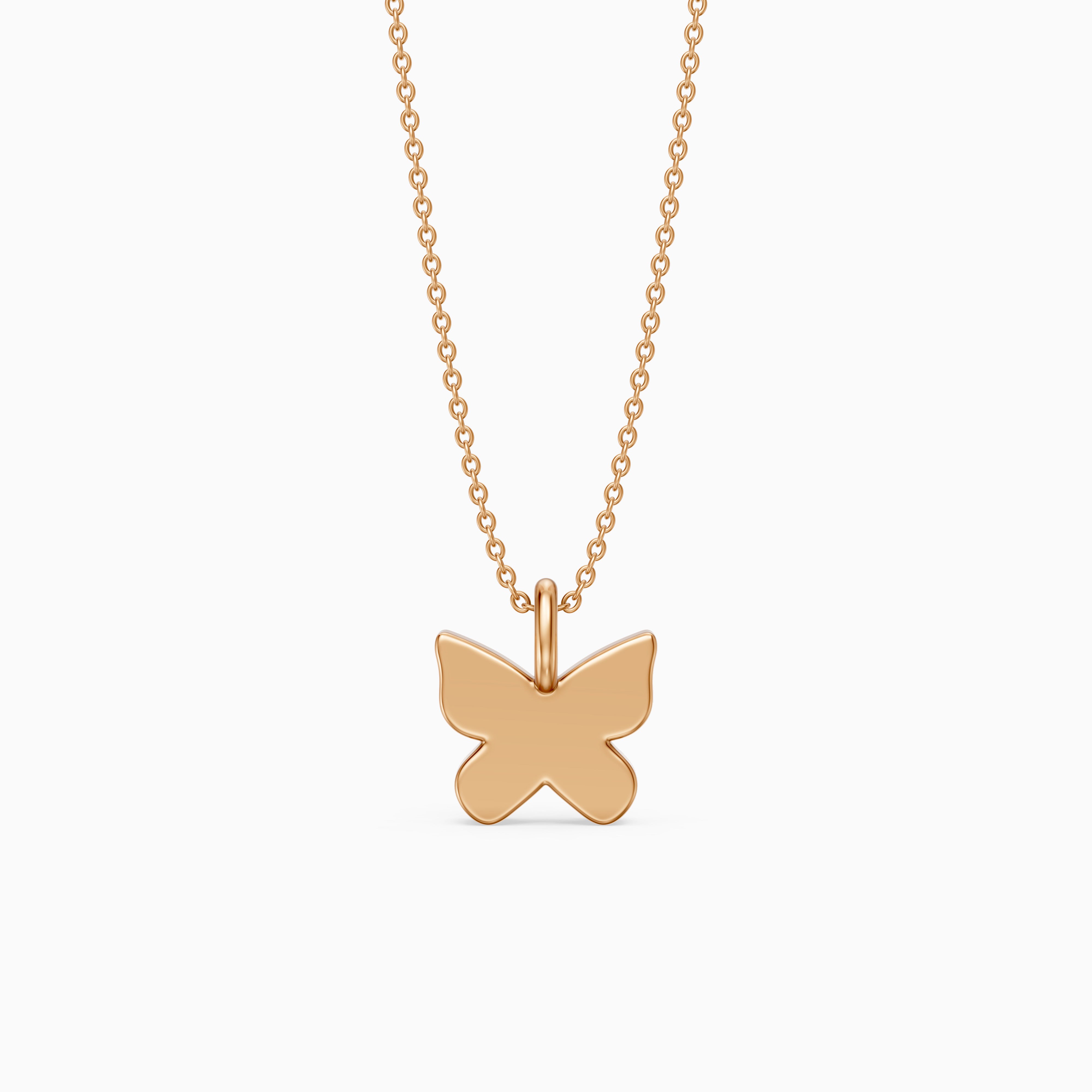 Ryleigh Round Lab Grown Diamond Butterfly Pendant