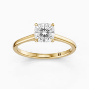 Cailyn Cushion Cut Solitaire Cathedral Style Lab Grown Diamond Ring