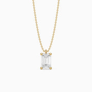 Paige Emerald Shape Lab Grown Diamond Solitaire Pendant