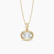 Angelina Oval East West Lab Grown Diamond Pendant