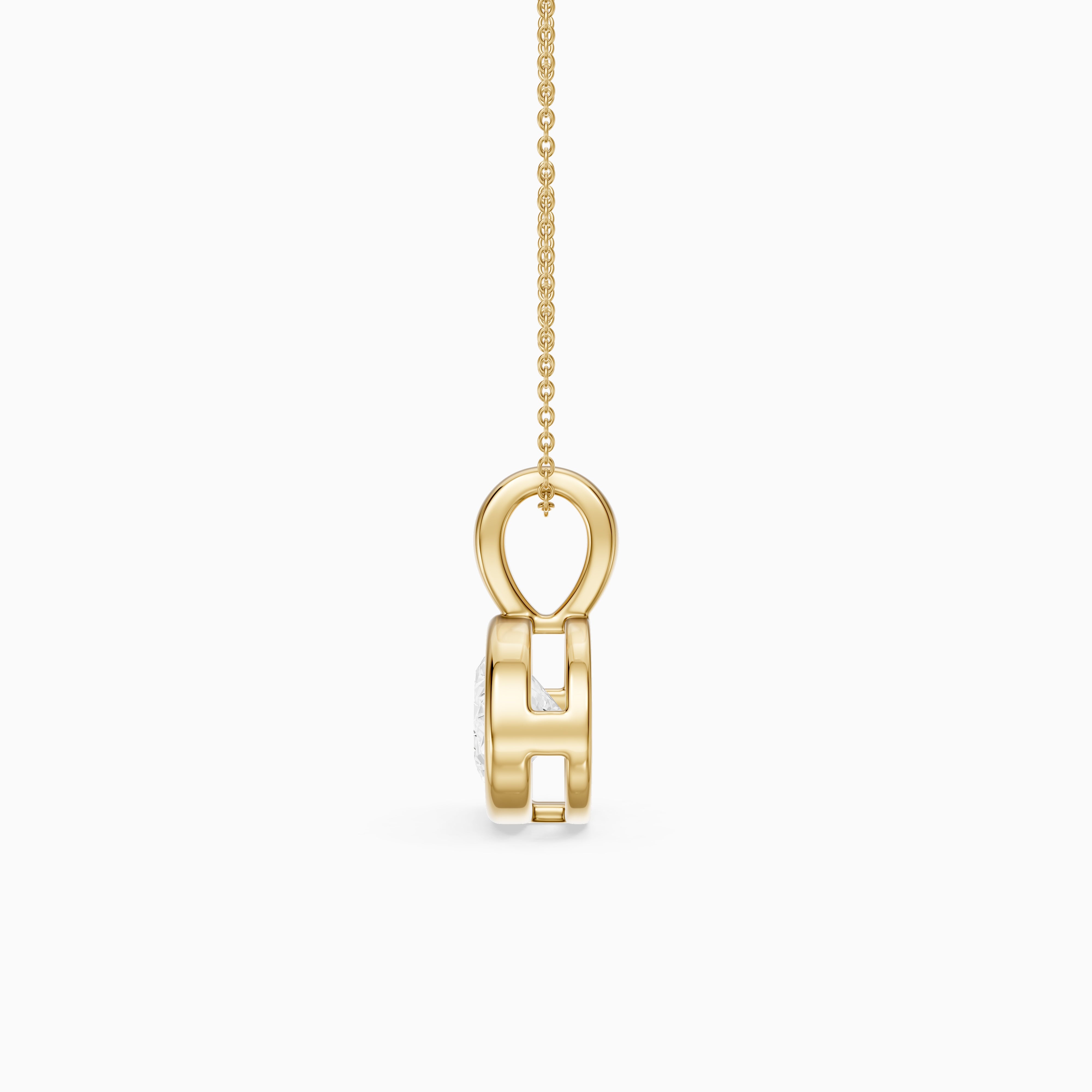Angelina Oval East West Lab Grown Diamond Pendant