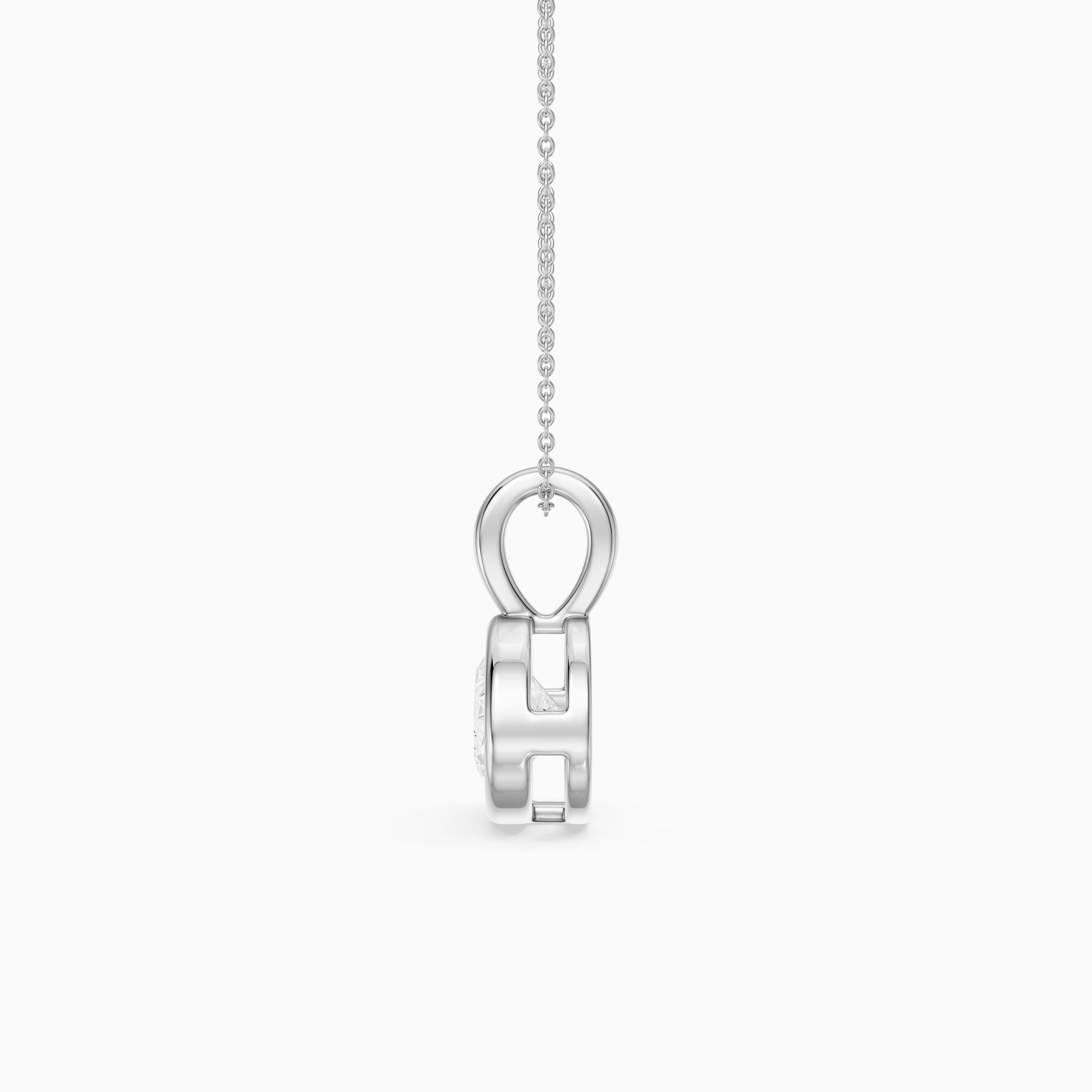 Angelina Oval East West Lab Grown Diamond Pendant