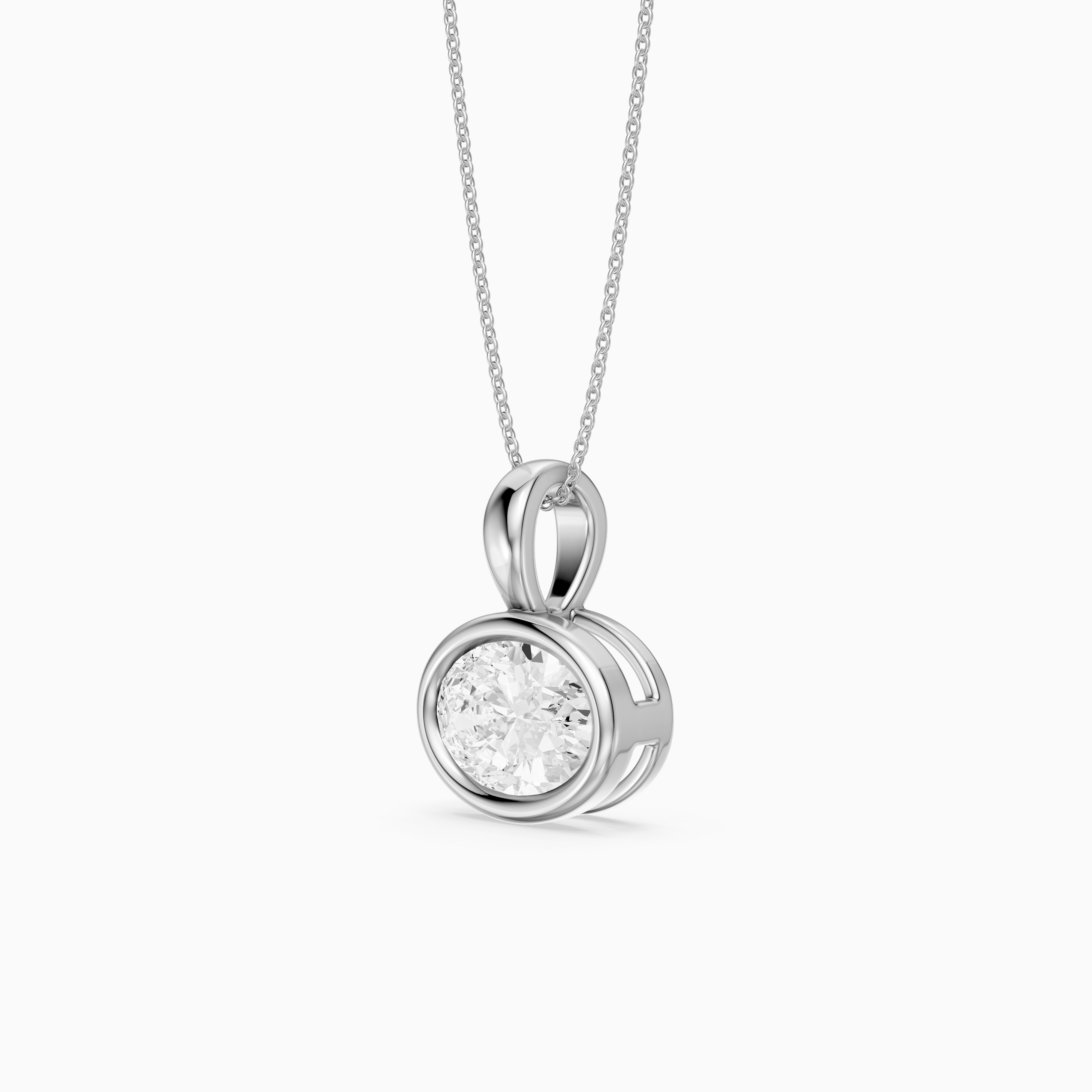 Angelina Oval East West Lab Grown Diamond Pendant