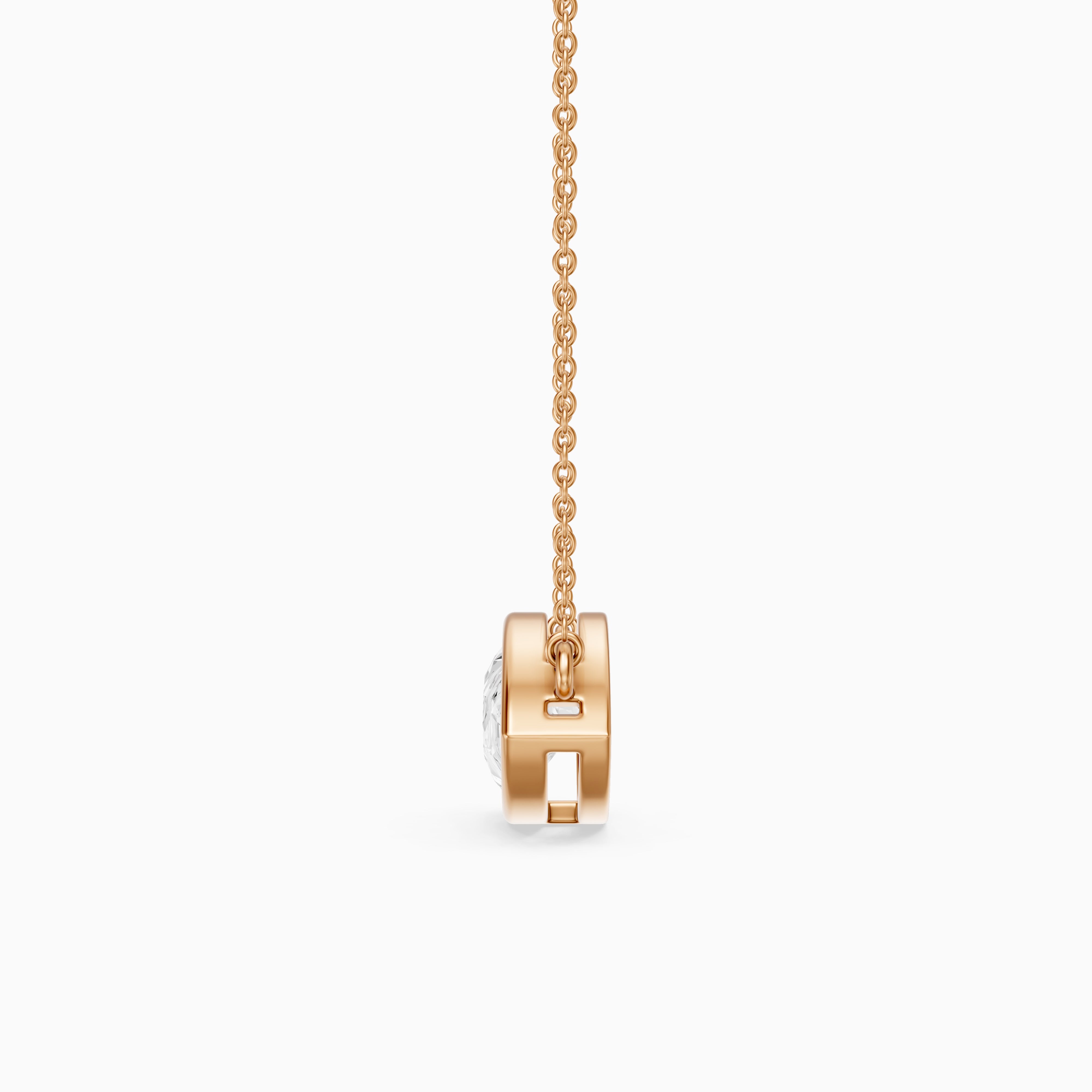 Sydney East West Pear Shape Lab Grown Diamond Bezel Pendant