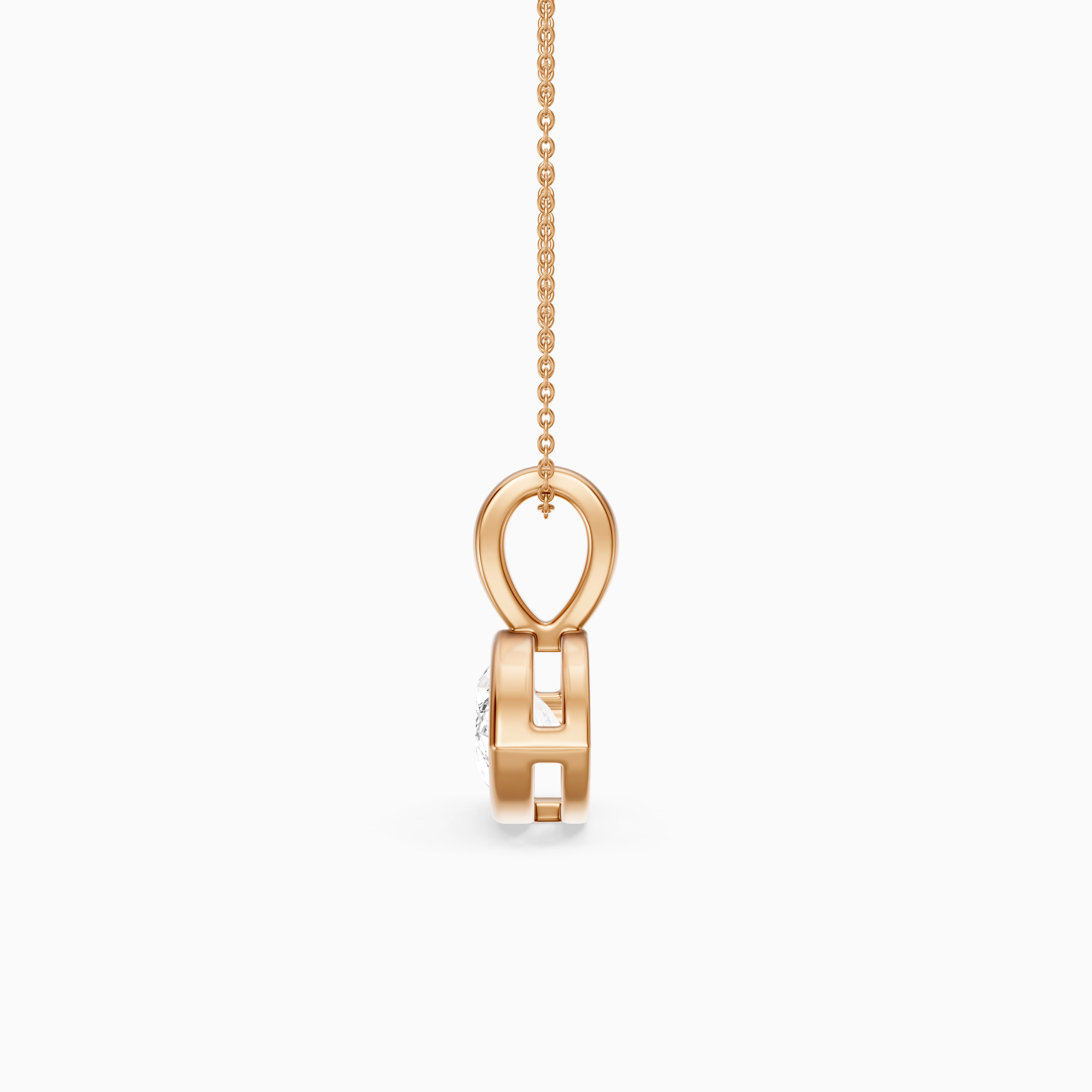 Malia East West Marquise Lab Grown Diamond Bezel Pendant