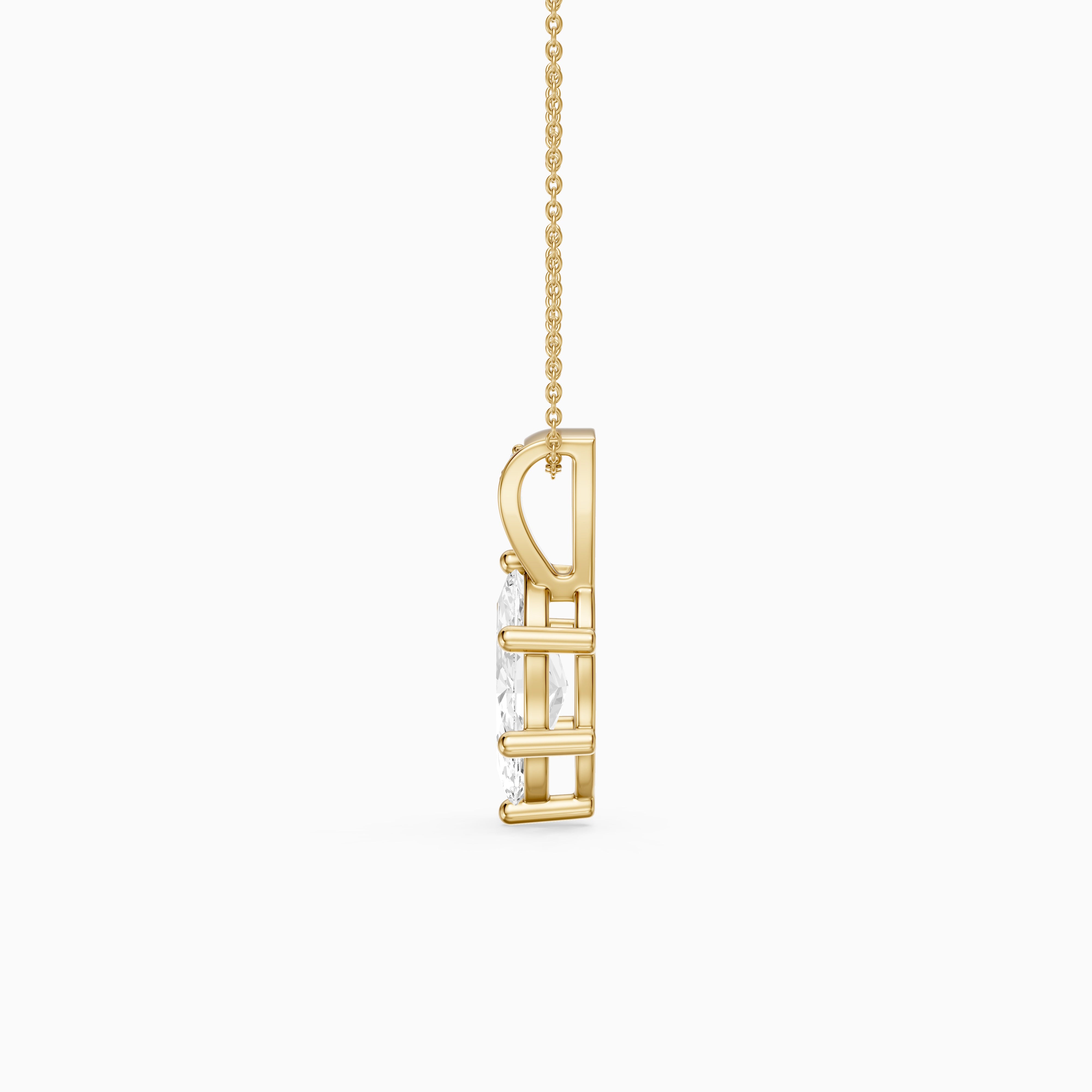 Elora Marquise Lab Grown Diamond Pave Bail Pendant