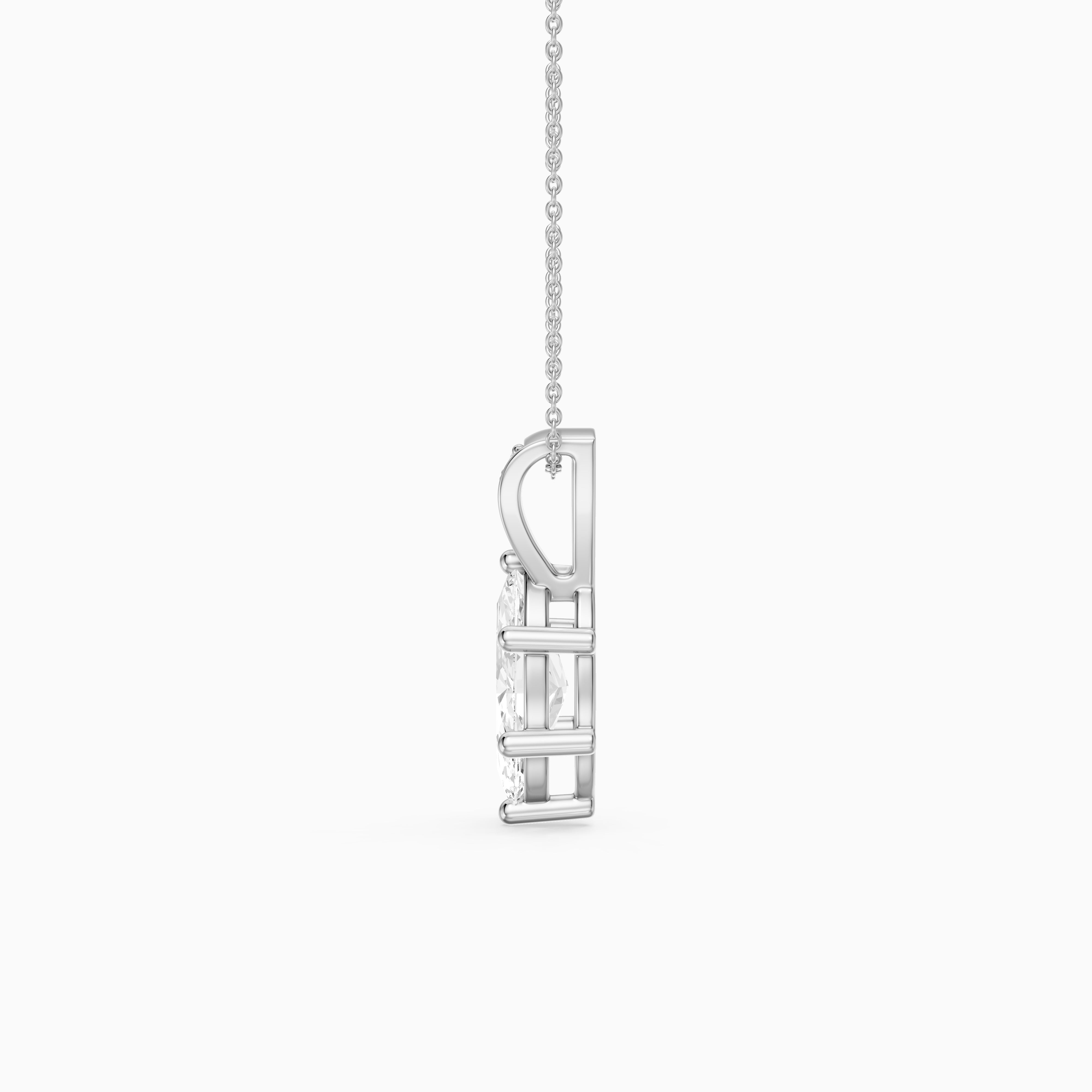 Elora Marquise Lab Grown Diamond Pave Bail Pendant