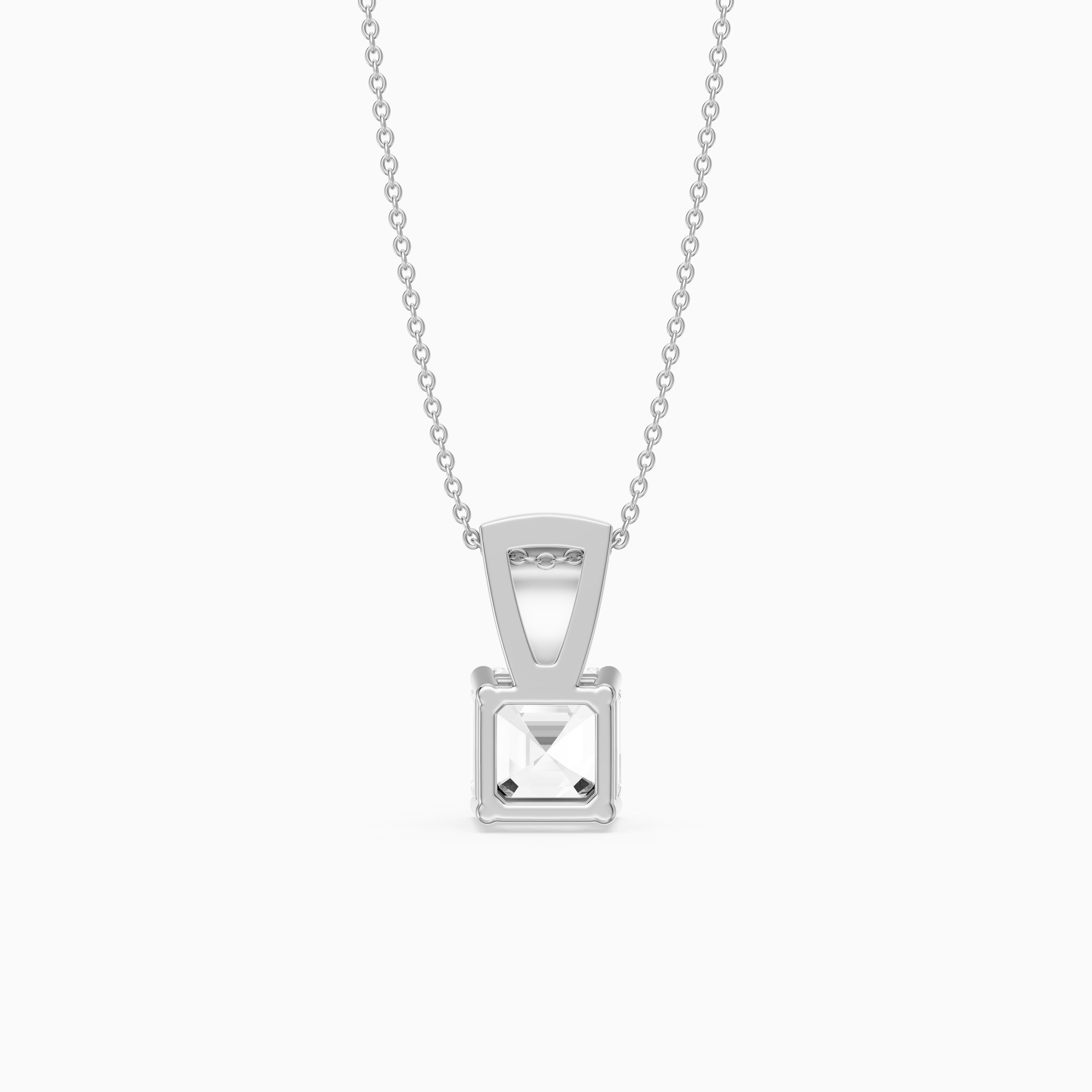 Ariel Asscher Cut Lab Grown Diamond Pave Bail Pendant