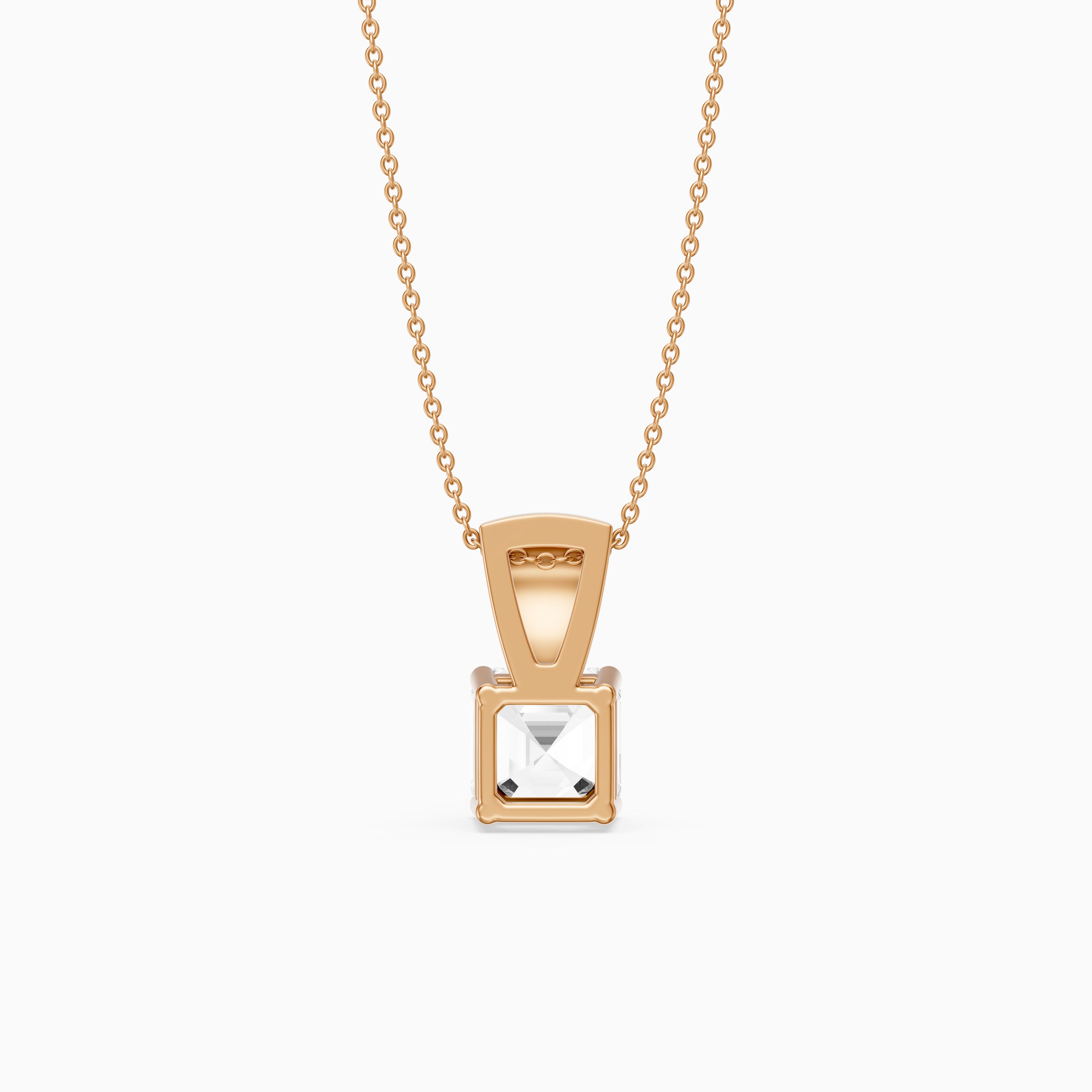 Ariel Asscher Cut Lab Grown Diamond Pave Bail Pendant