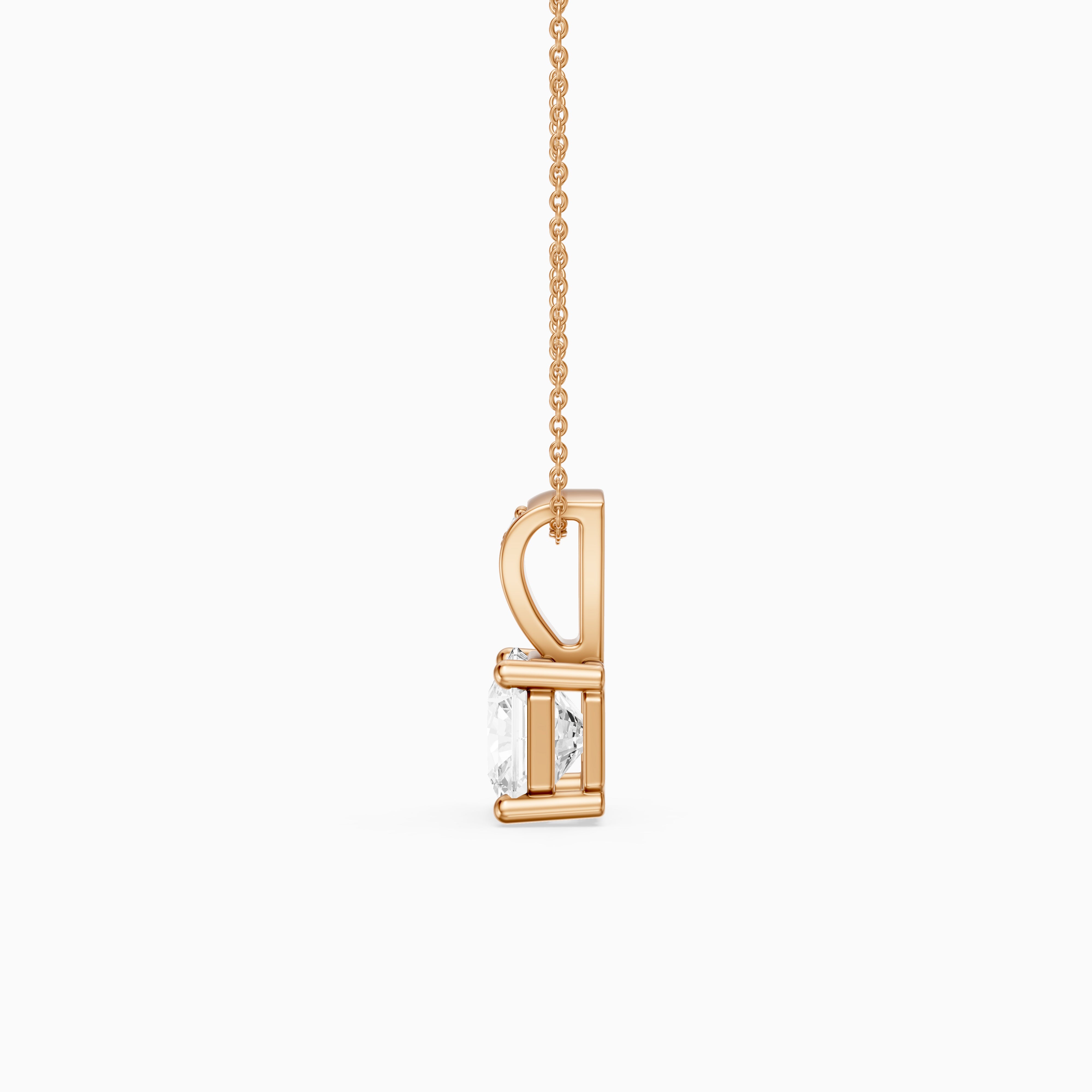 Vienna Square Radiant Lab Grown Diamond Pendant with Pave Bail