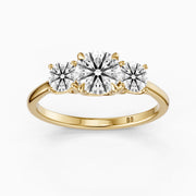 Vanessa Three Stone Round Cut Lab Grown Diamond Ring
