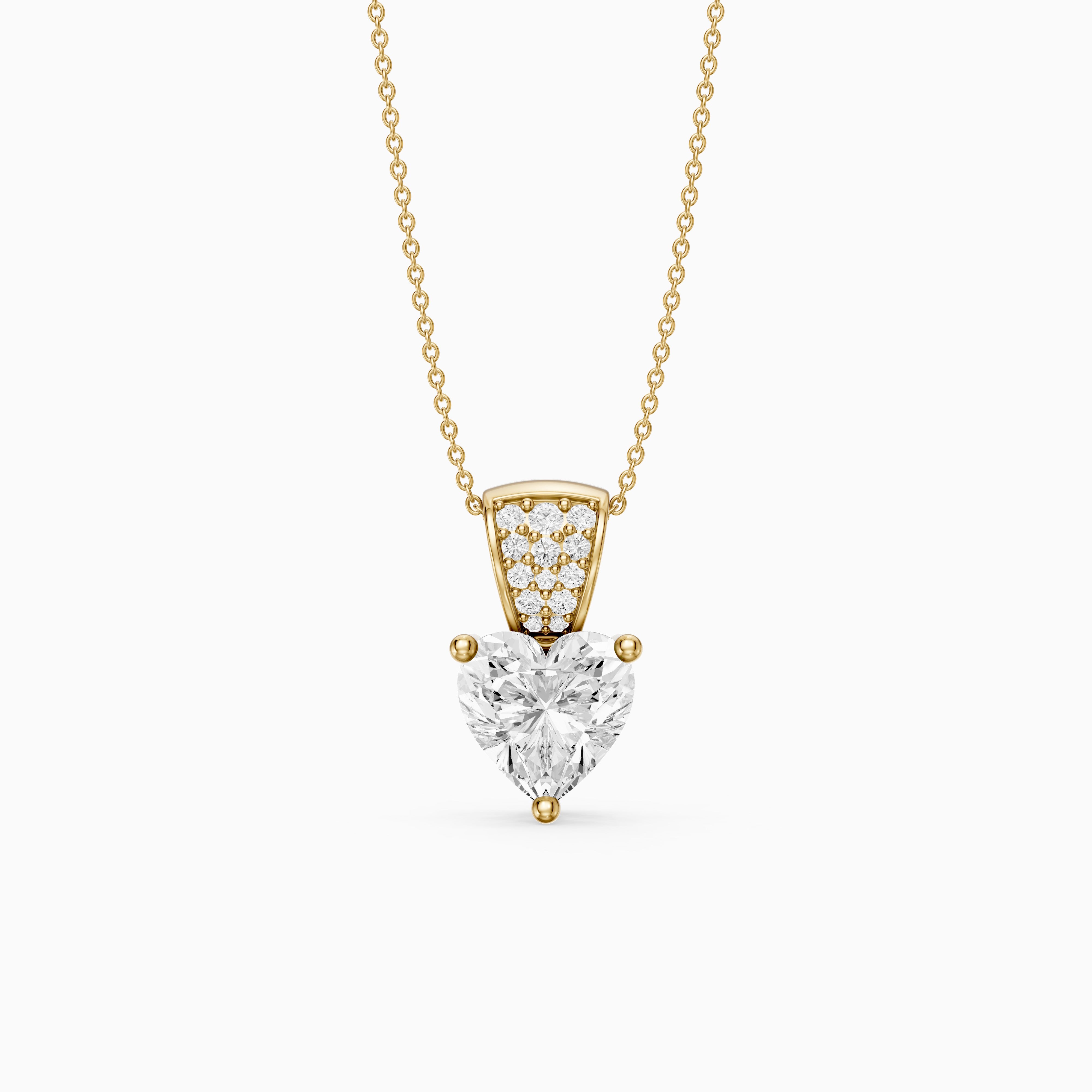 Emmy Heart Shape Lab Grown Diamond Drop Pendant